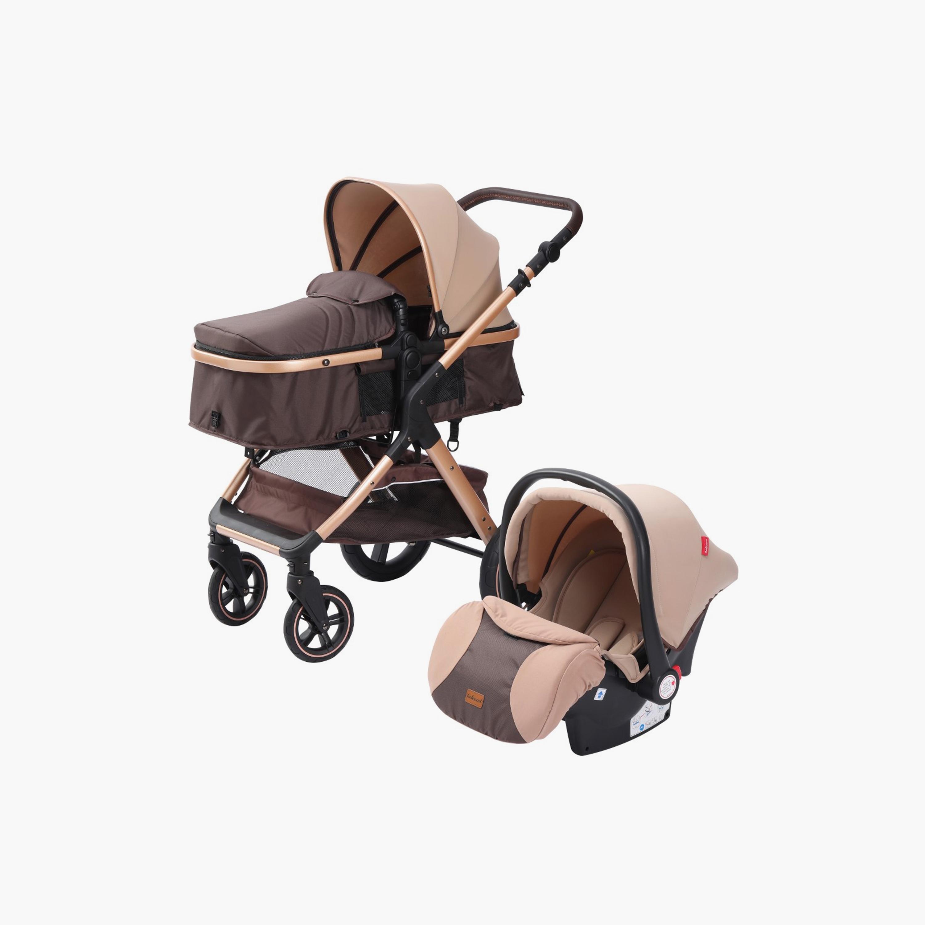 عربة أطفال 3 في 1 مع مقعد سيارة من بيليكوو - كاكي-baby-gear-strollersandprams-travelsystems-image-1