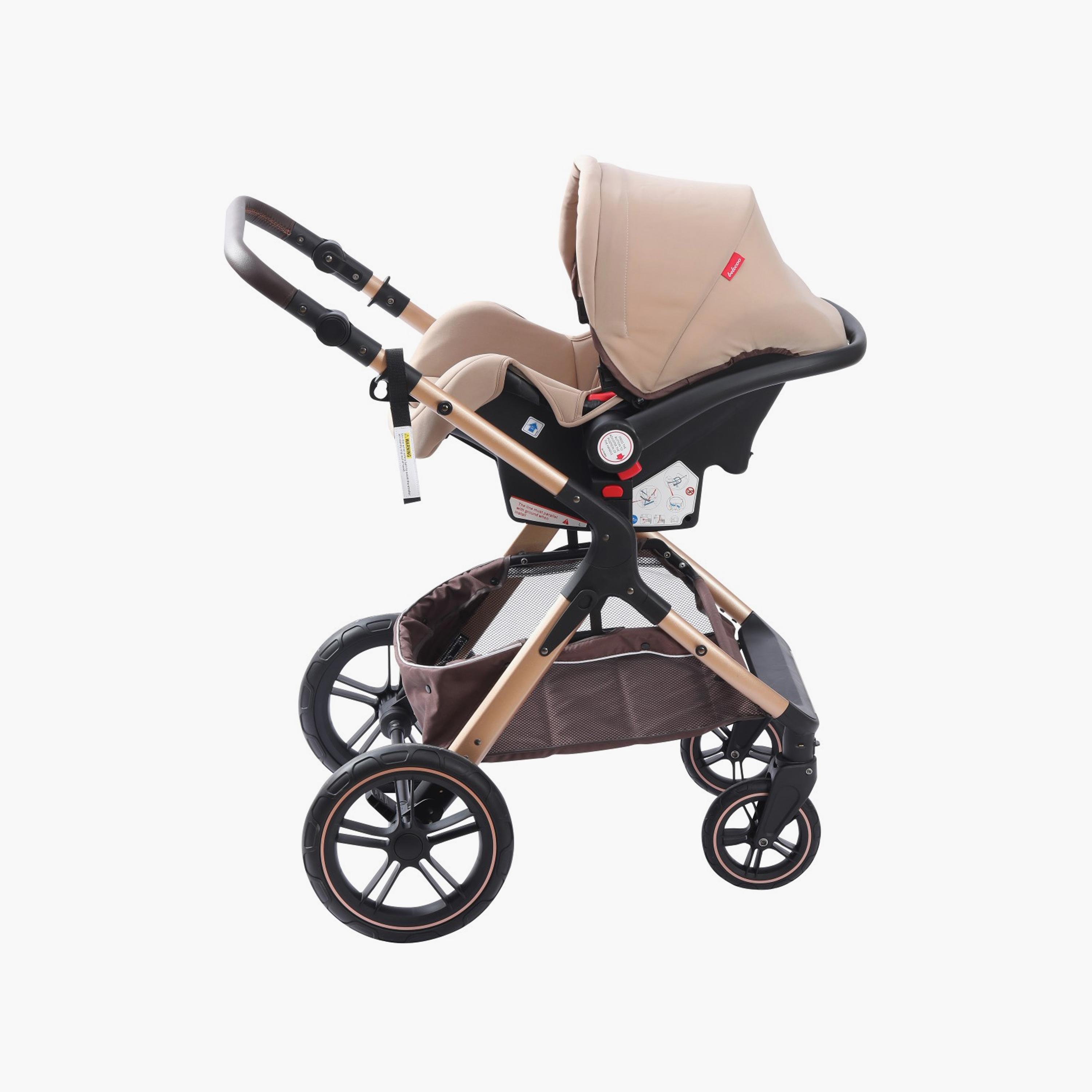 عربة أطفال 3 في 1 مع مقعد سيارة من بيليكوو - كاكي-baby-gear-strollersandprams-travelsystems-image-7