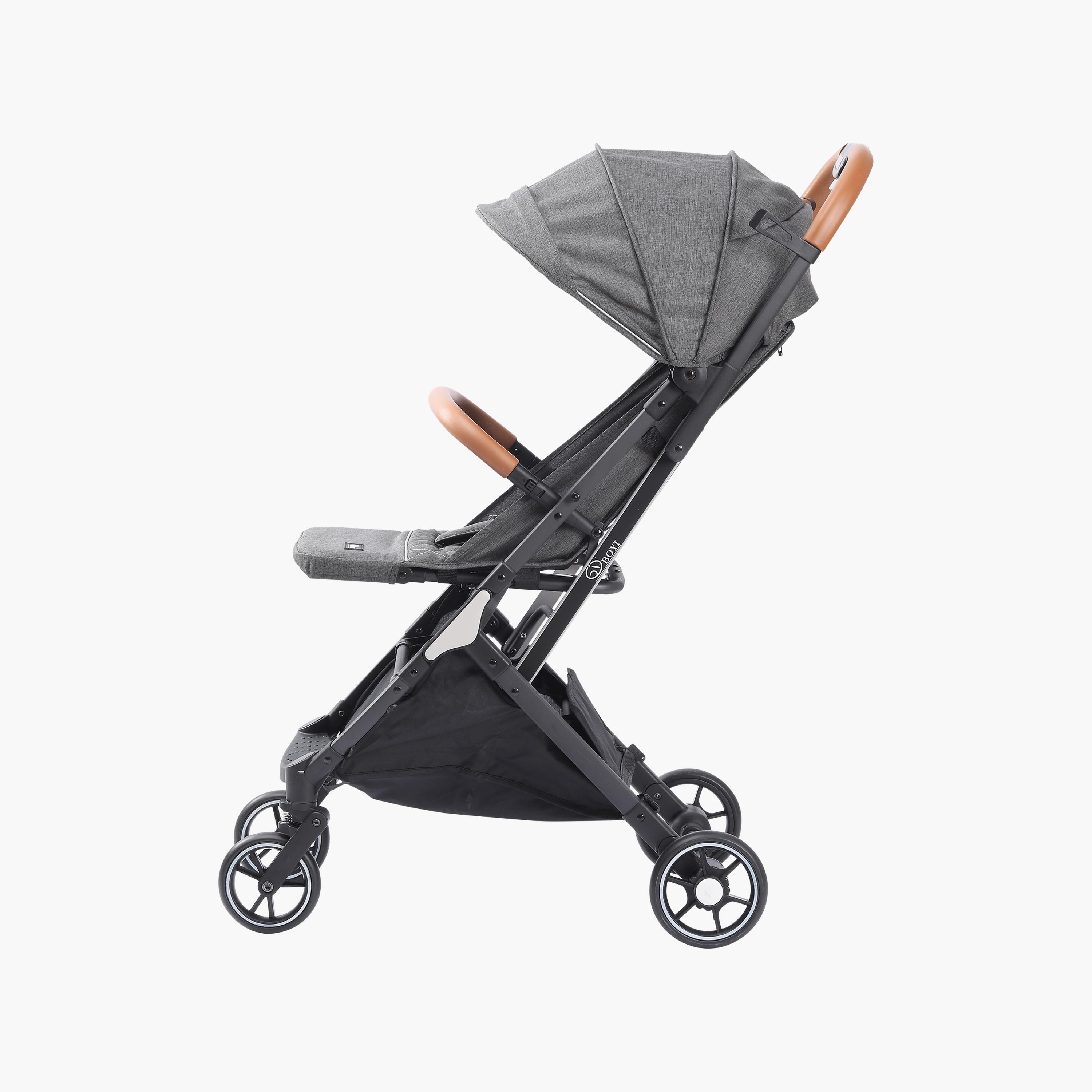 Hababy Foldable Stroller with Car Seat - Grey-baby-gear-strollersandprams-travelsystems-image-2