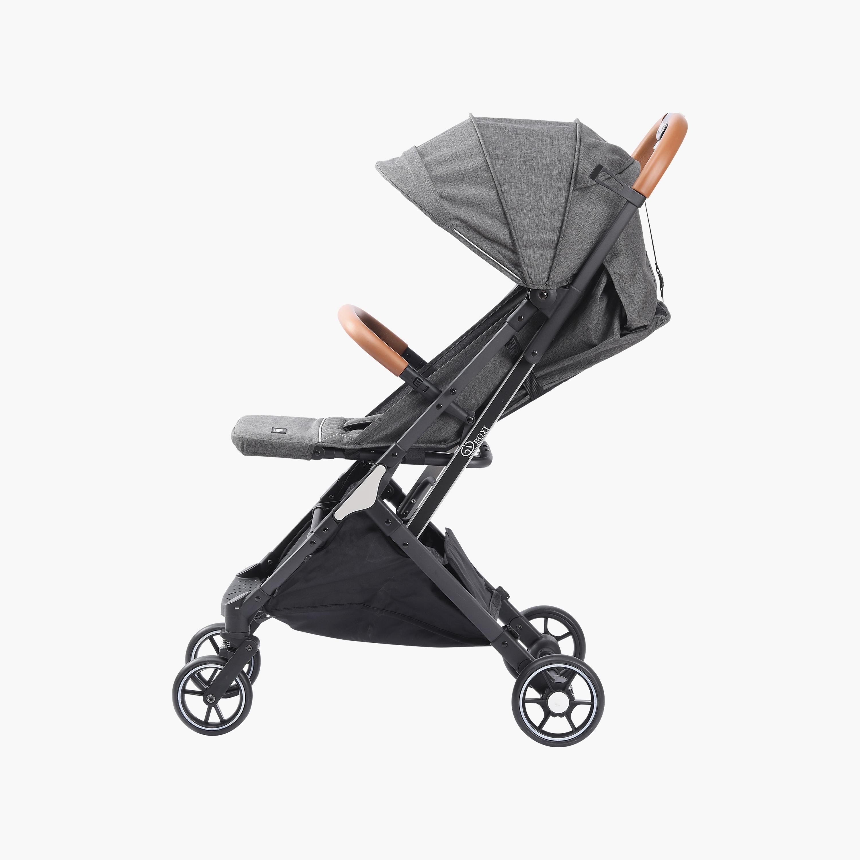 Hababy Foldable Stroller with Car Seat - Grey-baby-gear-strollersandprams-travelsystems-image-3