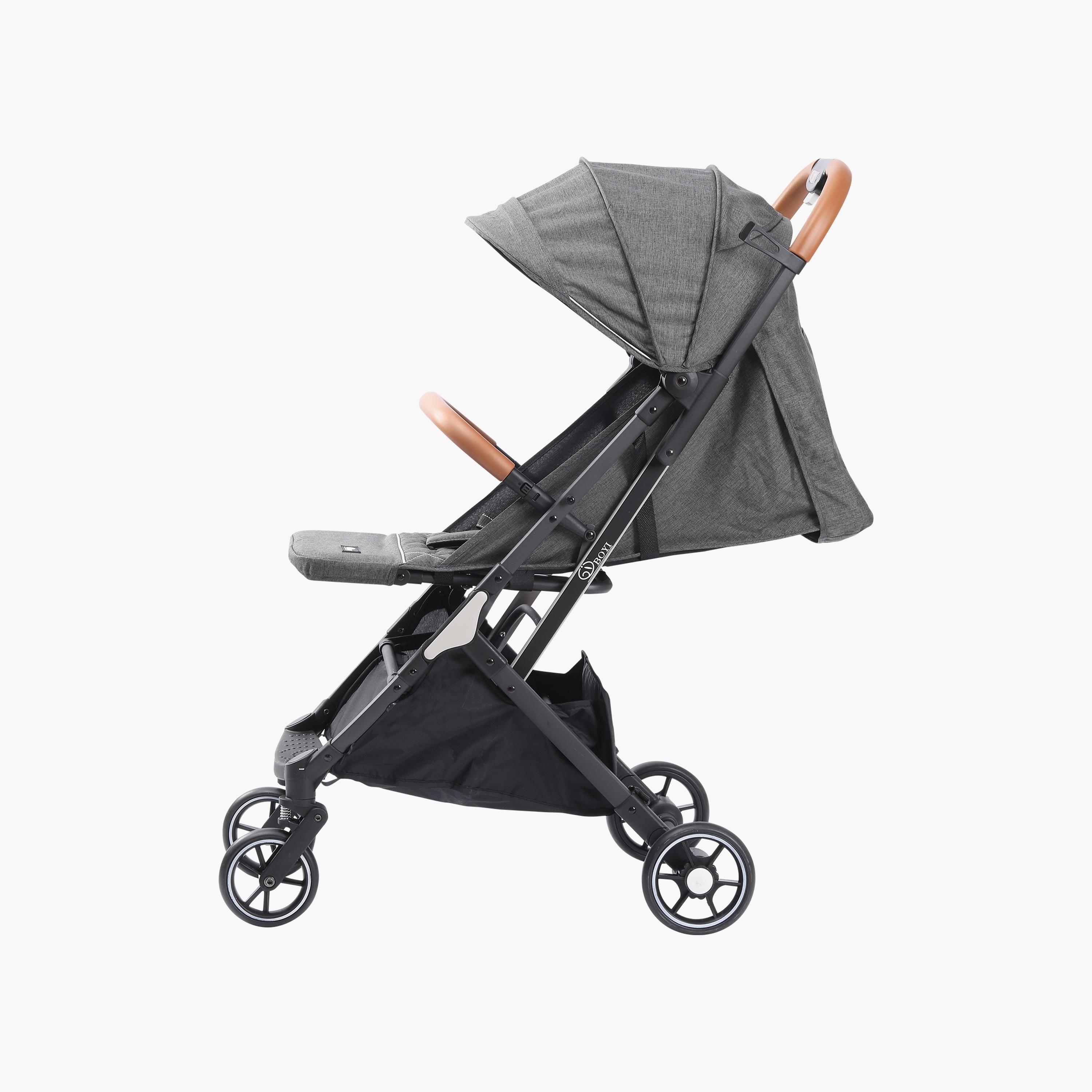 Hababy Foldable Stroller with Car Seat - Grey-baby-gear-strollersandprams-travelsystems-image-4