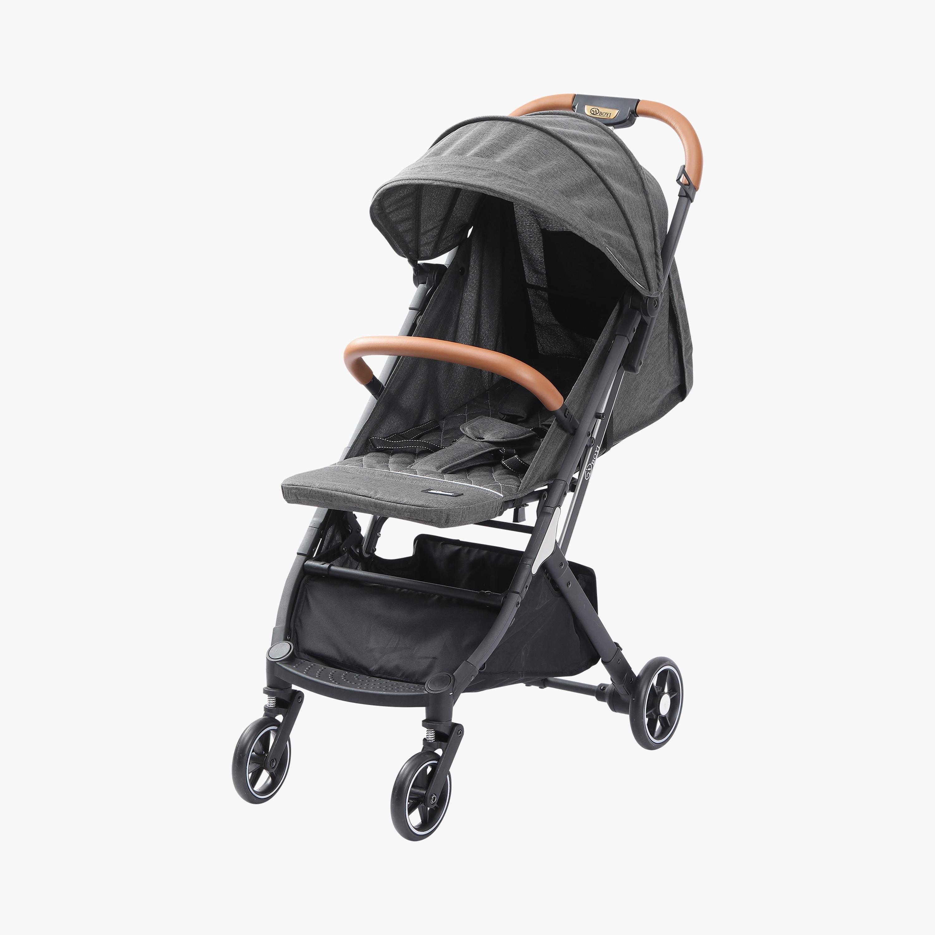Hababy Foldable Stroller with Car Seat - Grey-baby-gear-strollersandprams-travelsystems-image-5