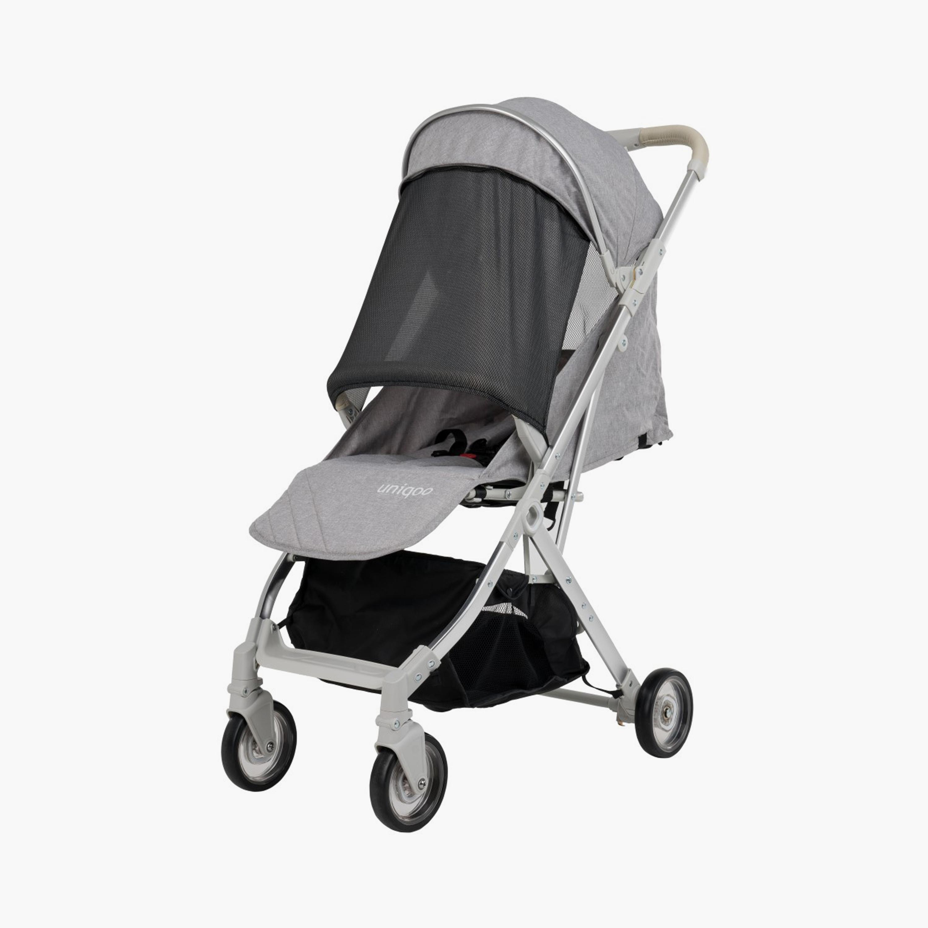 عربة أطفال 4 القابلة للطي من يونيكوو - رمادية-baby-gear-strollersandprams-strollers-image-3