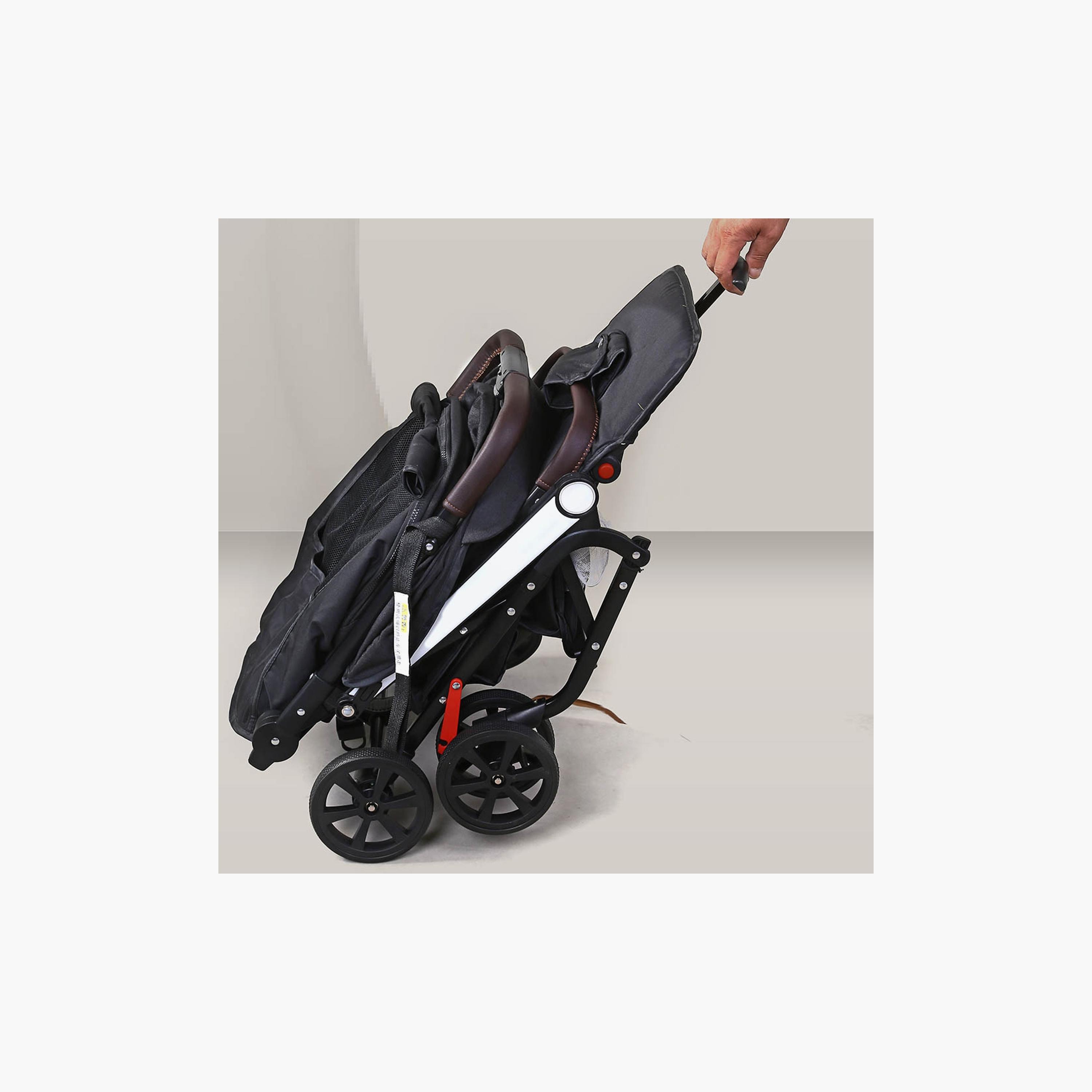 Uniqoo 3 Foldable Modern Stroller - Black-baby-gear-strollersandprams-strollers-image-2