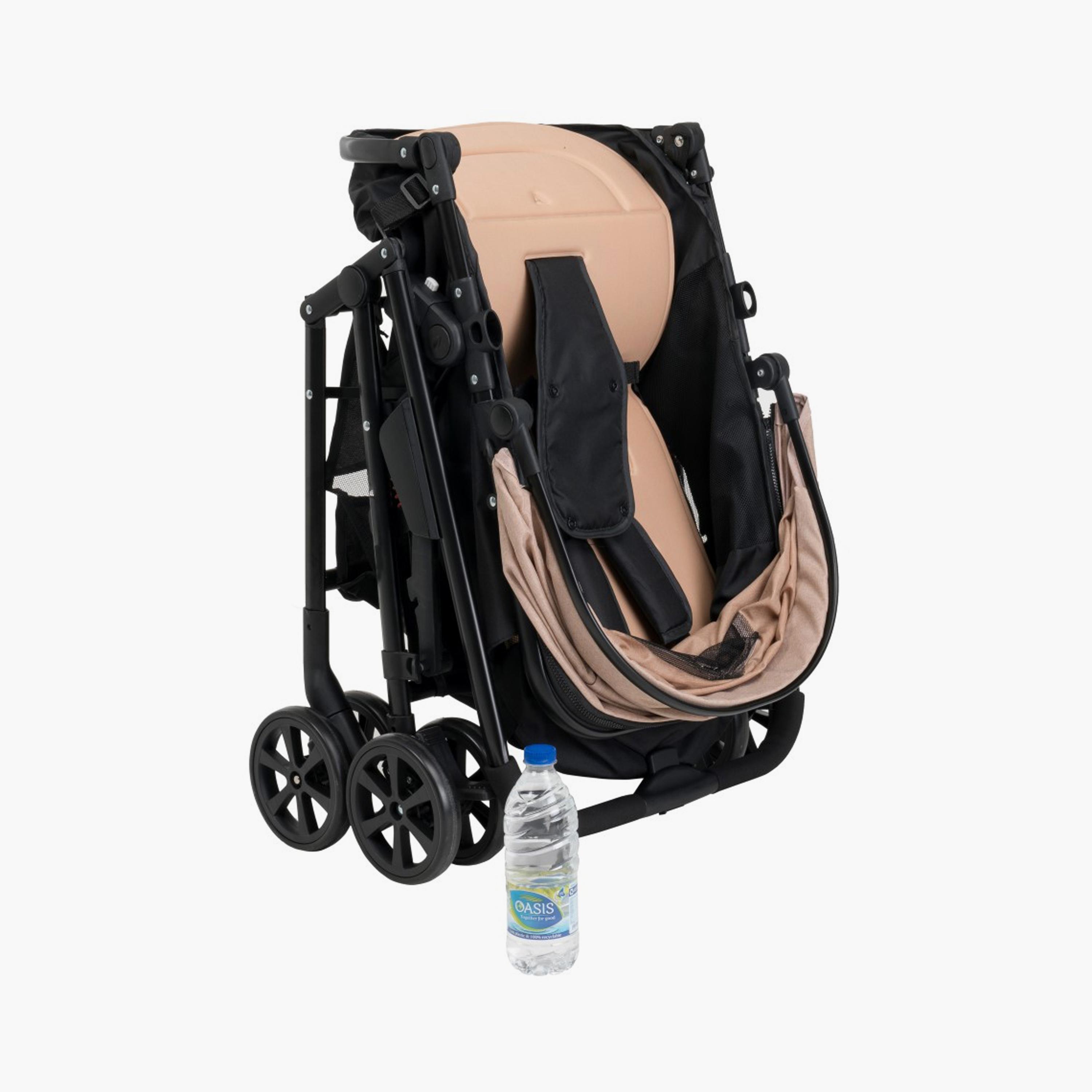 Uniqoo 5 Portable Pram with Diaper Bag - Beige-baby-gear-strollersandprams-strollers-image-4