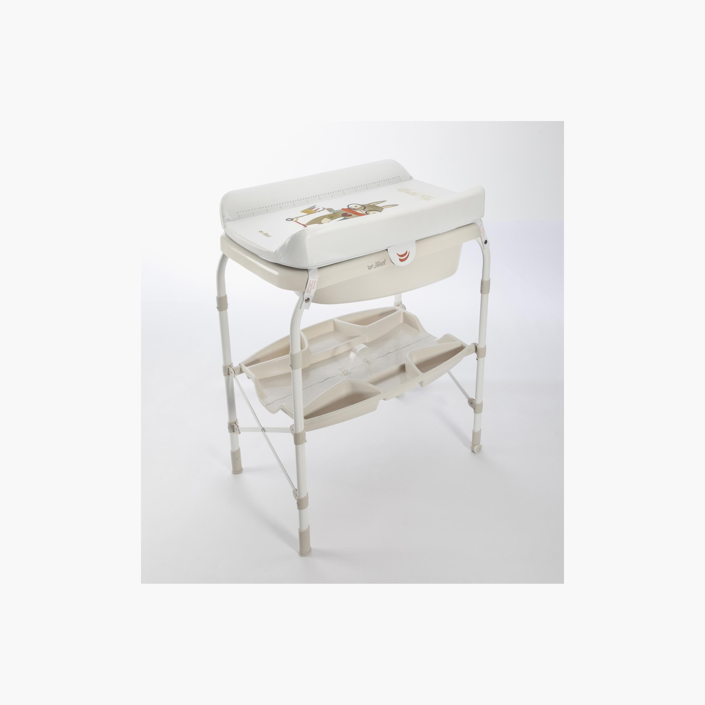 Jikel Ripple Standing Bath & Changing Table - Beige-baby-bathandcare-changingtables-image-1