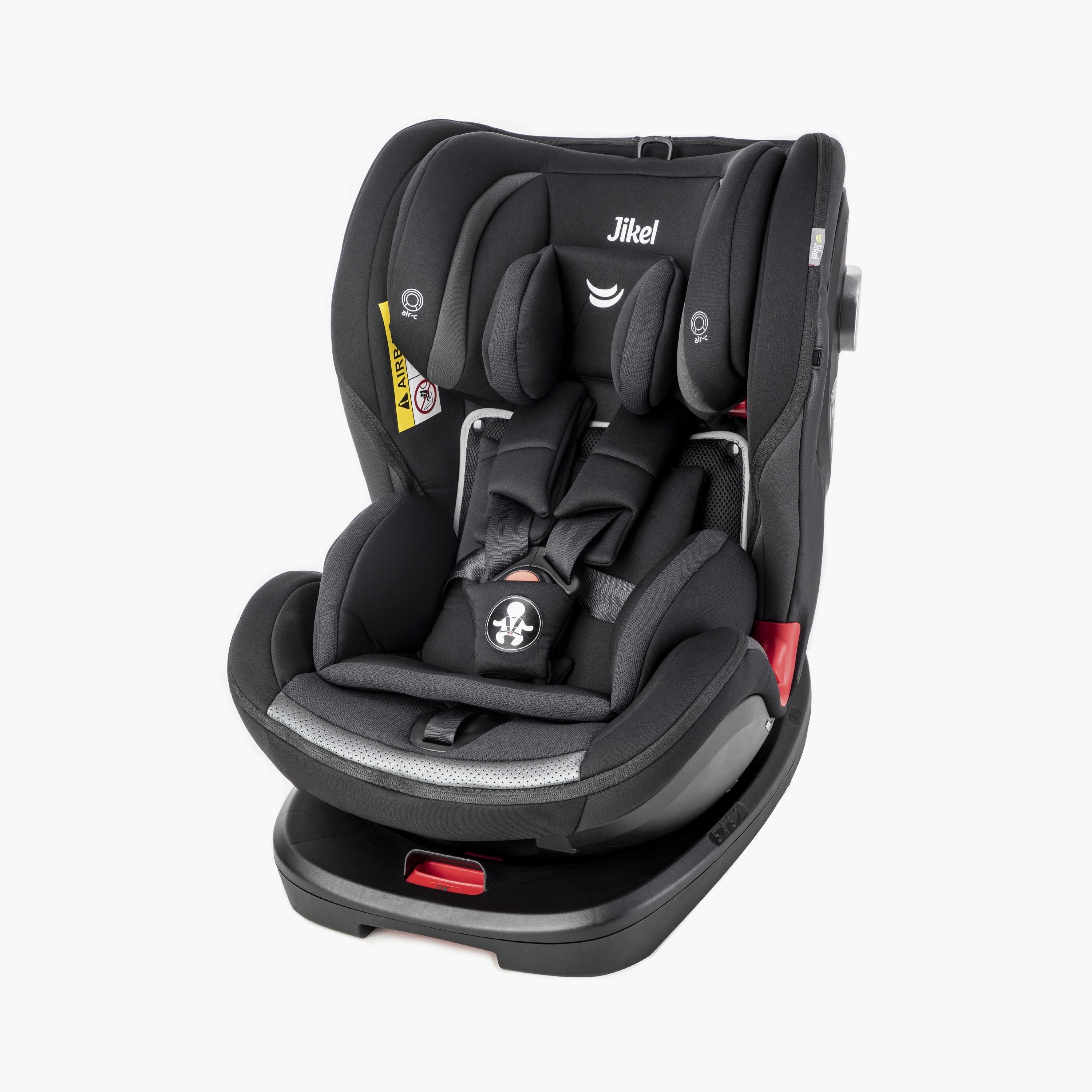 مقعد سيارة ساتورن زيب 360 دوار ايزوفيكس من جيكل - أسود-baby-gear-carseats-image-1