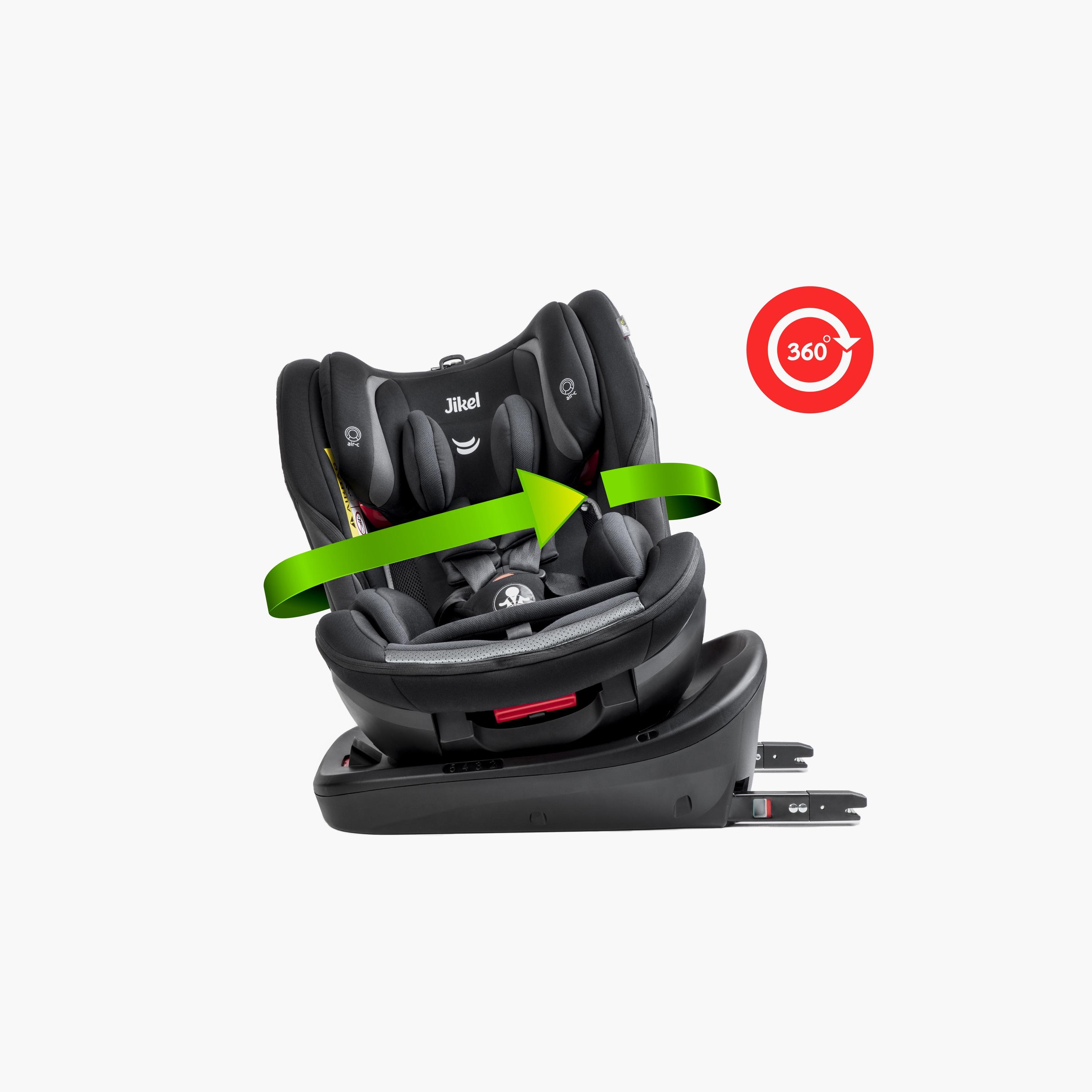 مقعد سيارة ساتورن زيب 360 دوار ايزوفيكس من جيكل - أسود-baby-gear-carseats-image-4