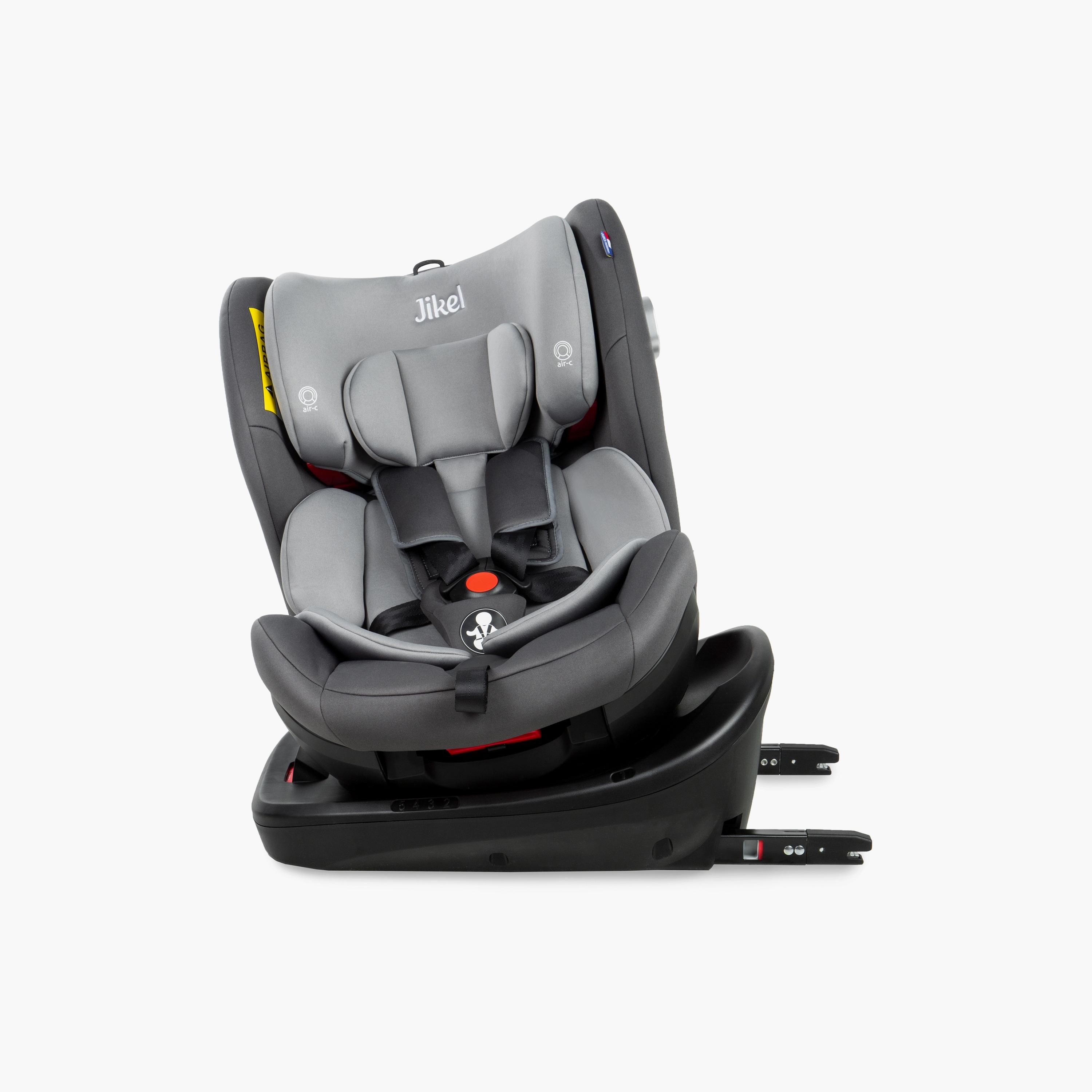 Jikel Saturn Rotating IsoFix All-In-One Car Seat - Grey-baby-gear-carseats-image-8