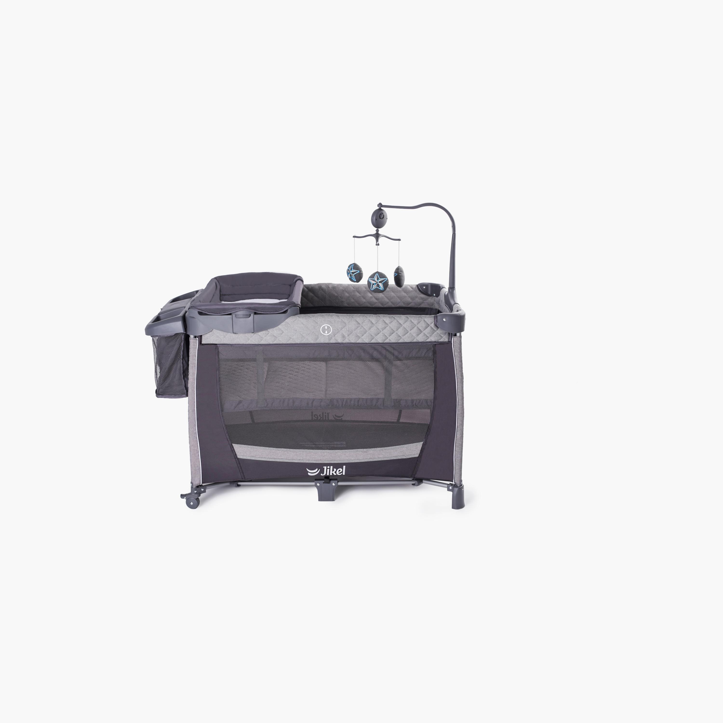Jikel Hub Playpen - Charcoal-baby-infantactivity-playpensandplaymats-image-2