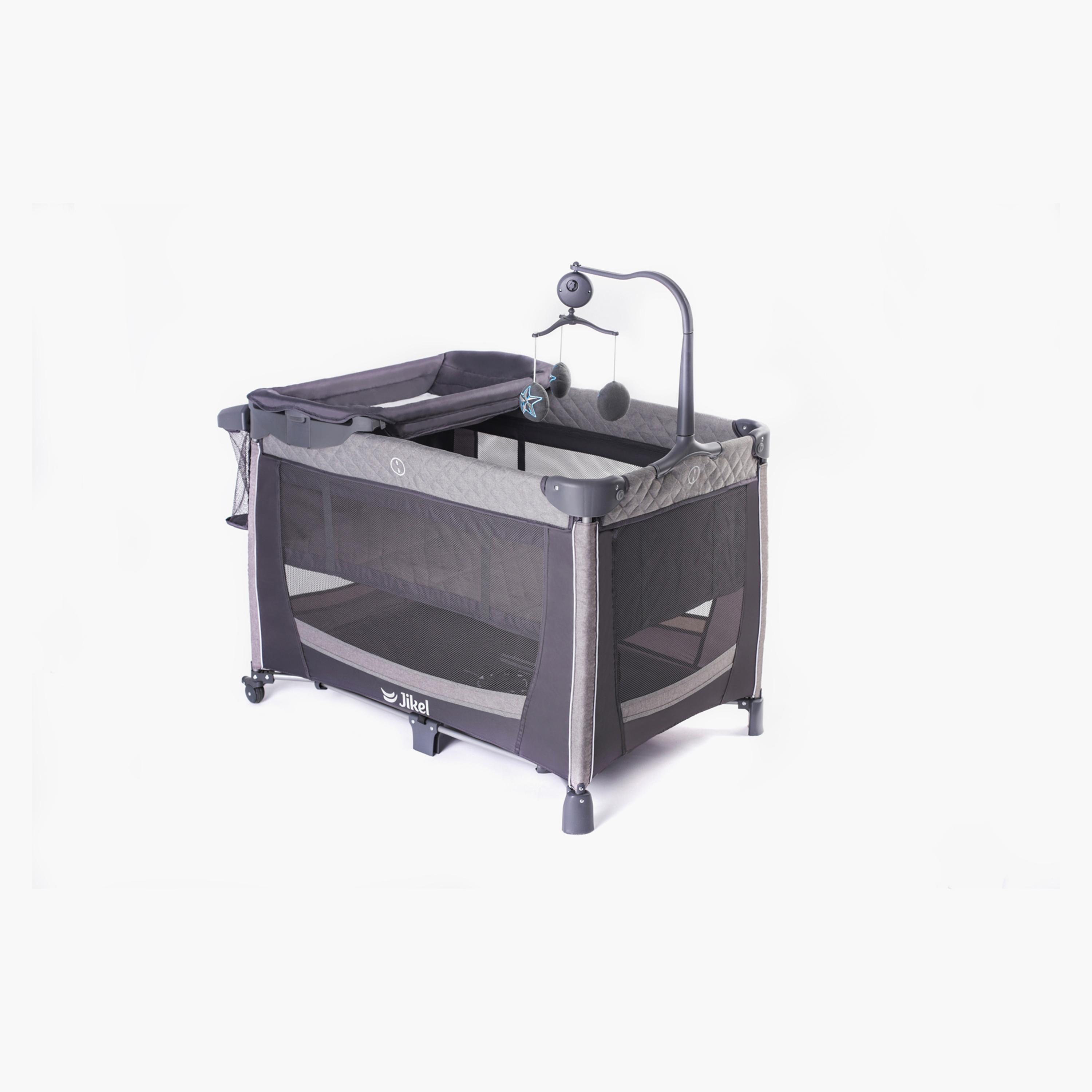 Jikel Hub Playpen - Charcoal-baby-infantactivity-playpensandplaymats-image-3