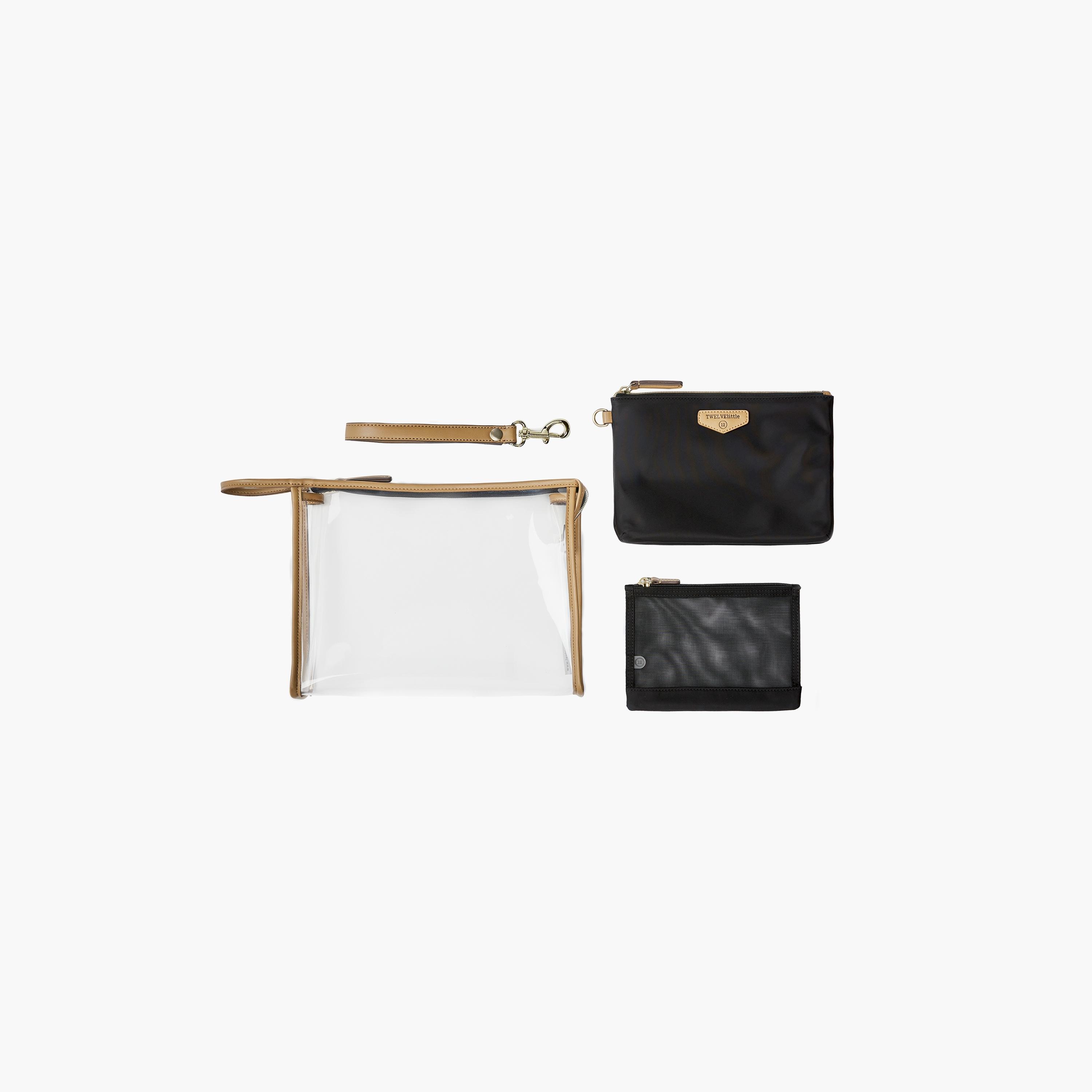 TWELVElittle 3-In-1 Travel Organiser Pouch Set - Black-baby-gear-strollersandprams-accessories-image-1