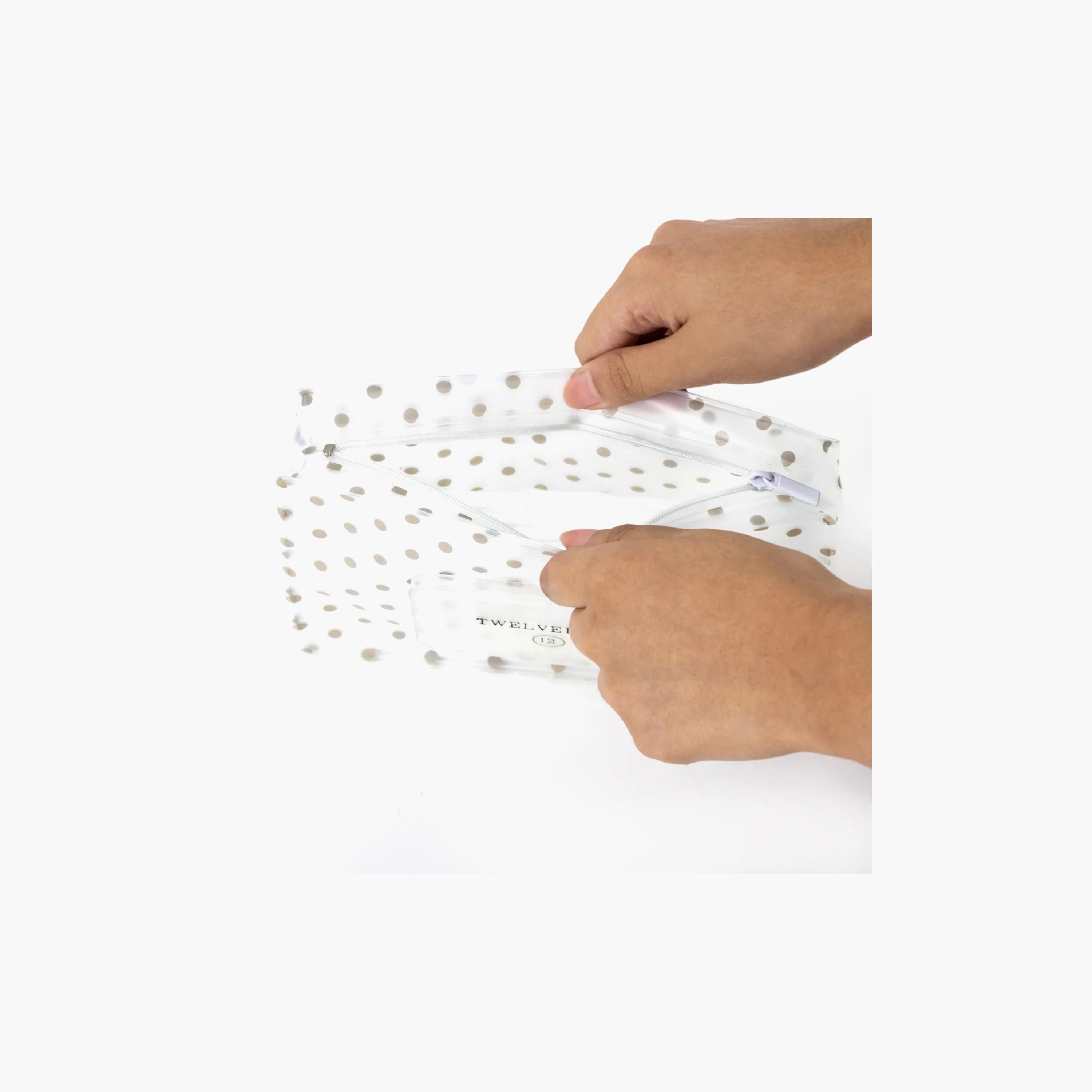 TWELVElittle Polca Dots Printed Reusable Wet Wipes Frosted Pouch-baby-diapering-babywipes-image-2
