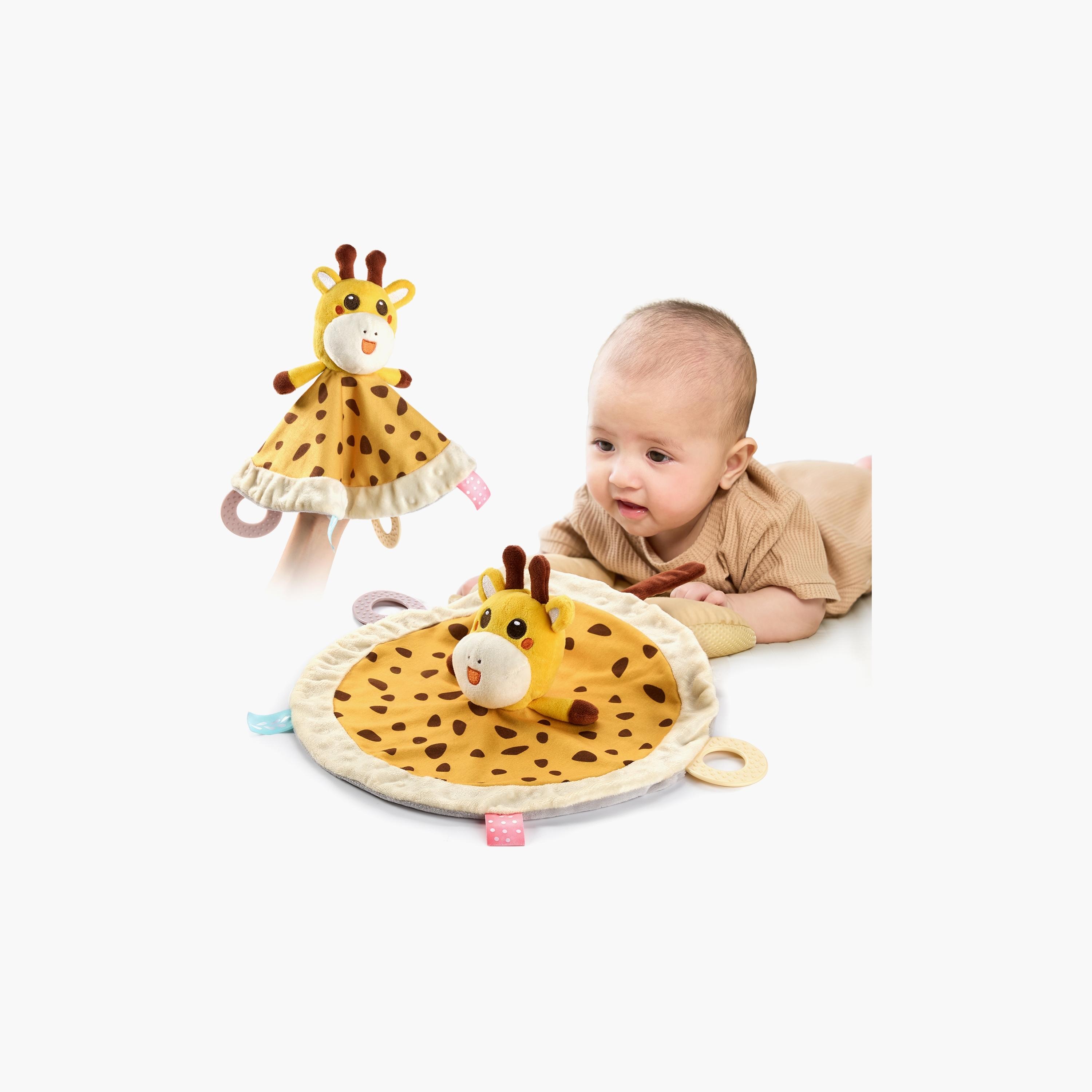 بطانية أمان مريحة مع لعبة سرير للأطفال من توماما - زرافة - أصفر-toys-babyandtoddlertoys-learningtoys-image-1