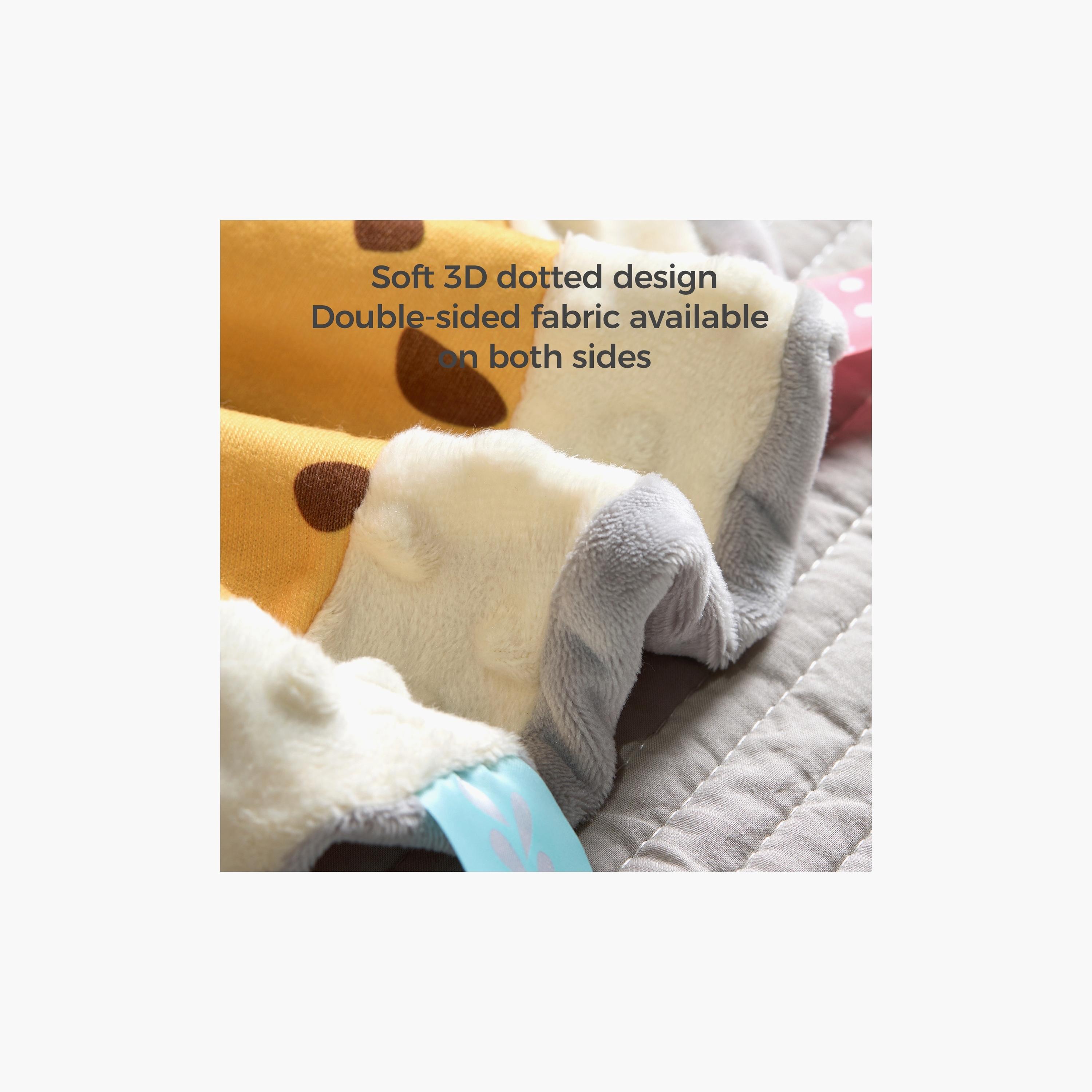 بطانية أمان مريحة مع لعبة سرير للأطفال من توماما - زرافة - أصفر-toys-babyandtoddlertoys-learningtoys-image-2