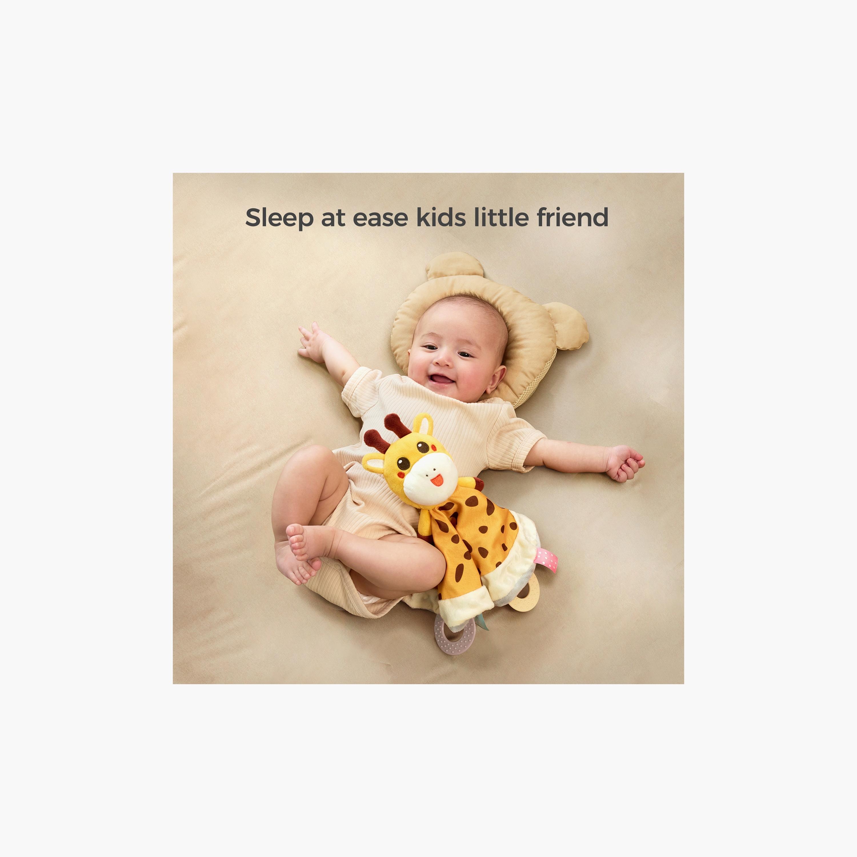 بطانية أمان مريحة مع لعبة سرير للأطفال من توماما - زرافة - أصفر-toys-babyandtoddlertoys-learningtoys-image-5