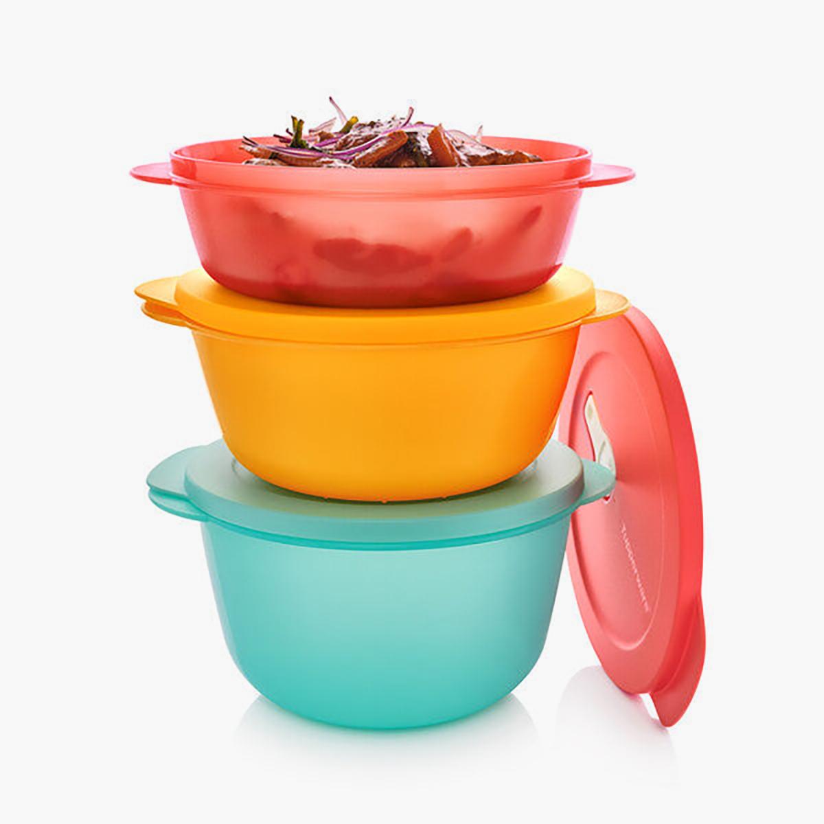 Shop Tupperware 3-Piece Microwave Container Set | Home Centre KSA