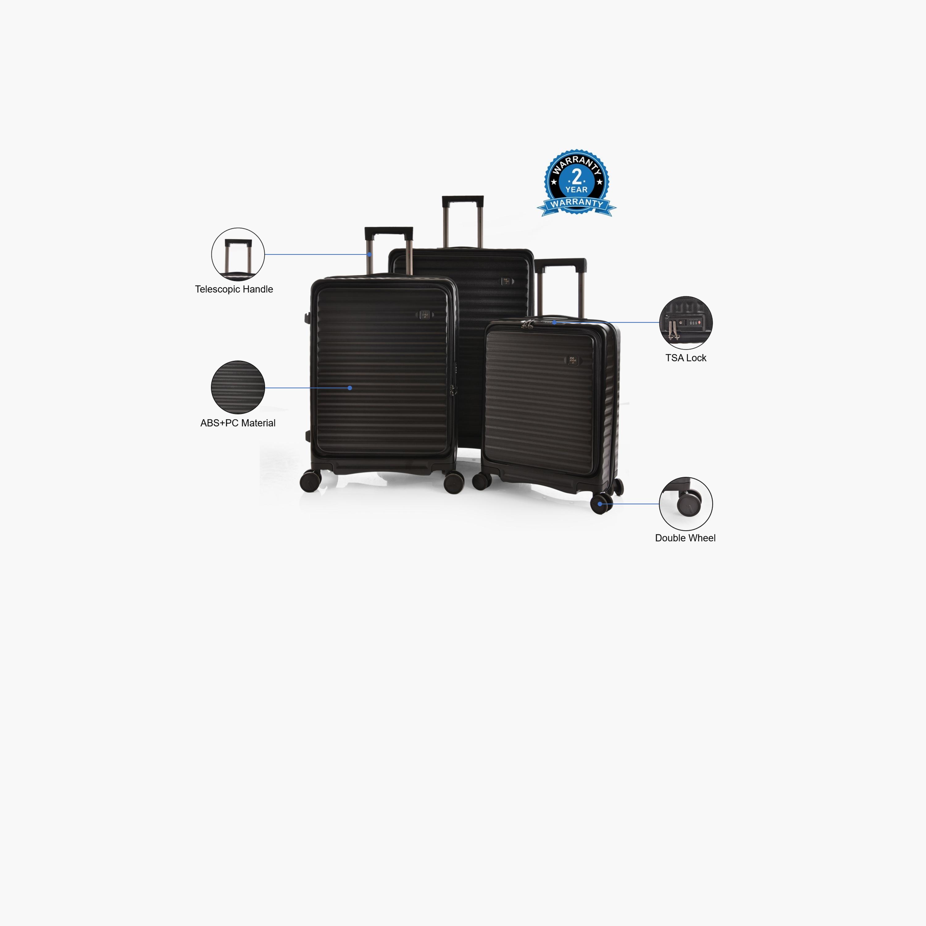 Magellan Set of 3 Polycarbonate with ABS Hardcase 4-Wheeler Spinner Trolley Bag with TSA Lock | MF001/3P-travel-luggagesandbags-luggage-image-2