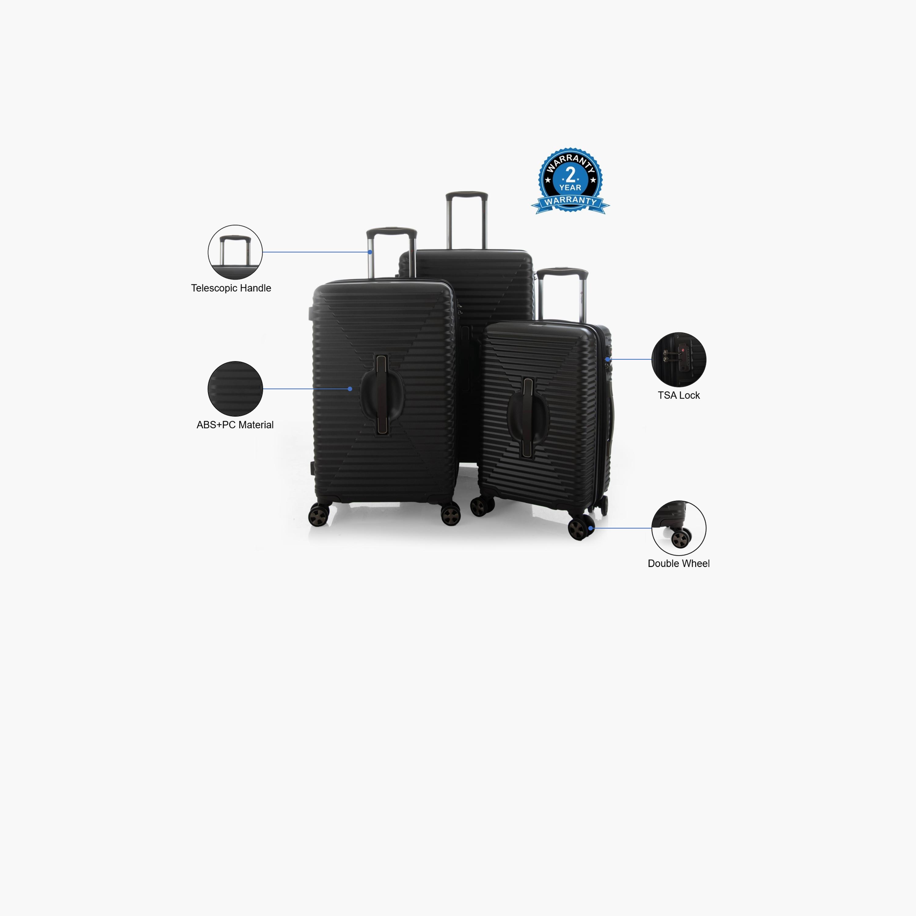 Magellan Set of 3 Polycarbonate with ABS Hardcase 4-Wheeler Spinner Trolley Bag with TSA Lock | GB001/3P-travel-luggagesandbags-luggage-image-2