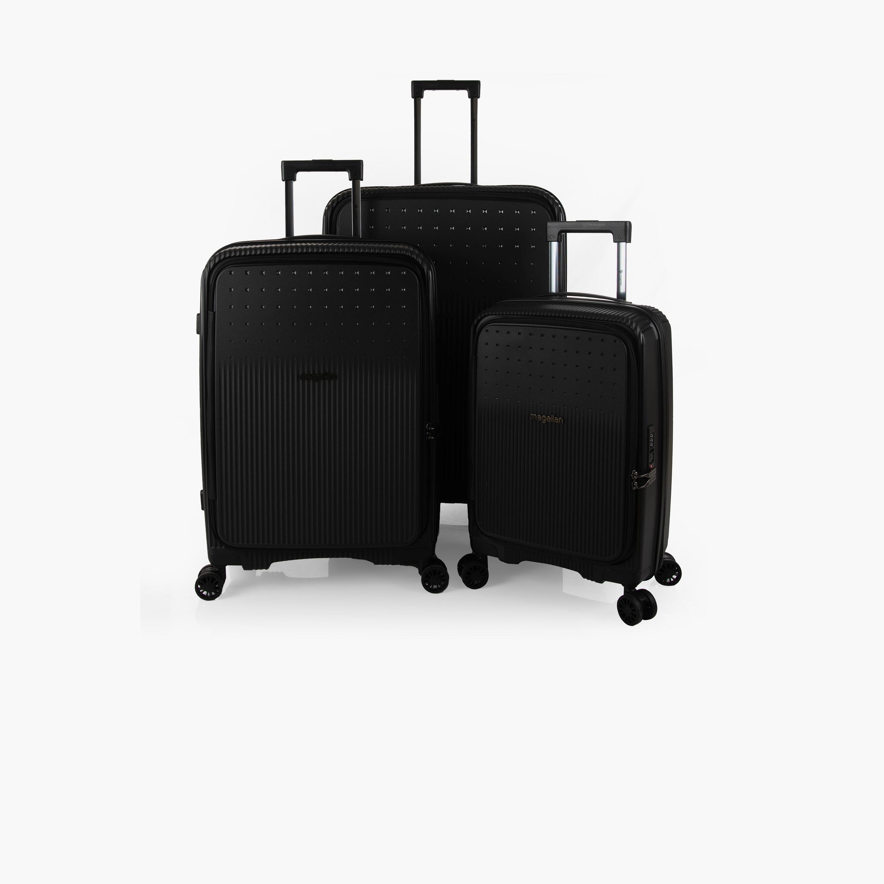 Magellan Set of 3 Polypropylene Hardcase 4-Wheeler Spinner Trolley Bag with TSA Lock | PPZDT/3P-travel-luggagesandbags-luggage-image-1