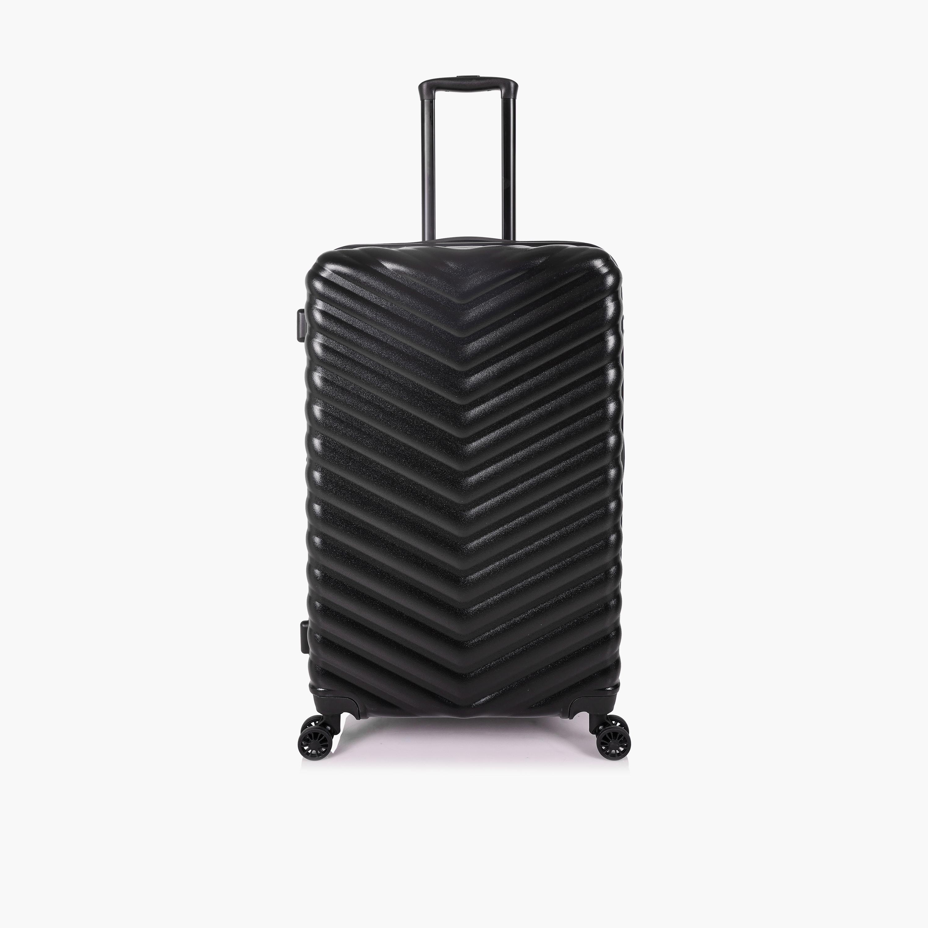 Track Set of 3 ABS Hardcase 4-Wheeler Spinner Trolley Bag with Combination Lock | 4013/3P-travel-luggagesandbags-luggage-image-4