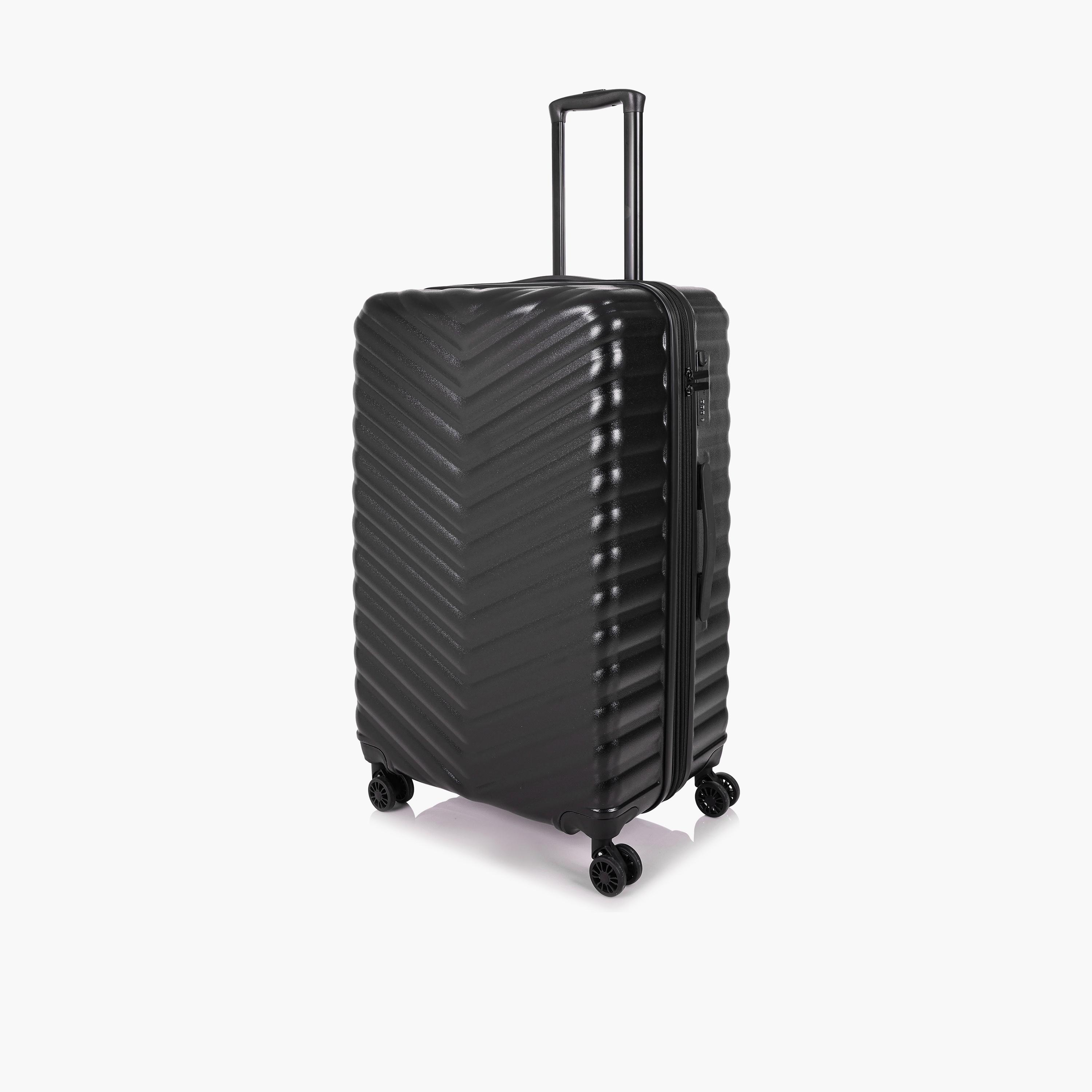 Track Set of 3 ABS Hardcase 4-Wheeler Spinner Trolley Bag with Combination Lock | 4013/3P-travel-luggagesandbags-luggage-image-5