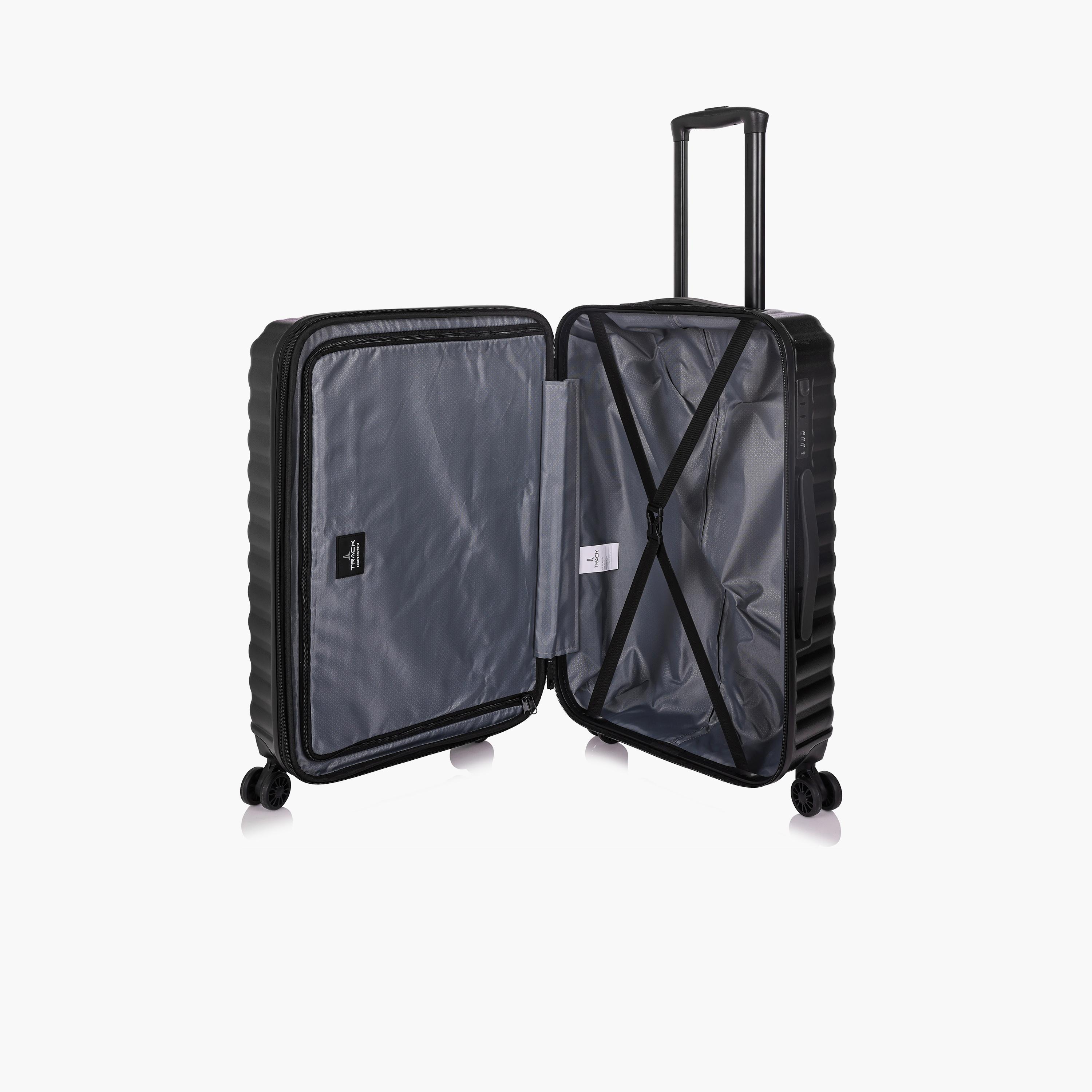Track Set of 3 ABS Hardcase 4-Wheeler Spinner Trolley Bag with Combination Lock | 4013/3P-travel-luggagesandbags-luggage-image-6