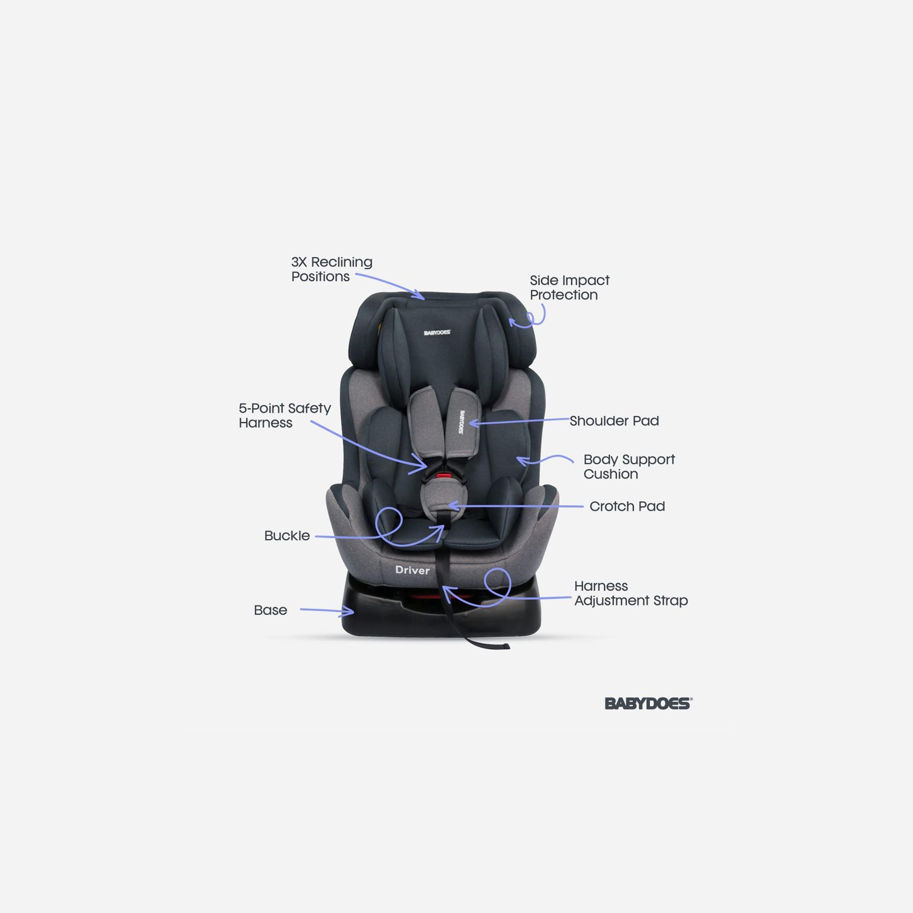 Babydoes DRIVER Travel Car Seat - 0-6 Years-baby-gear-carseats-image-2