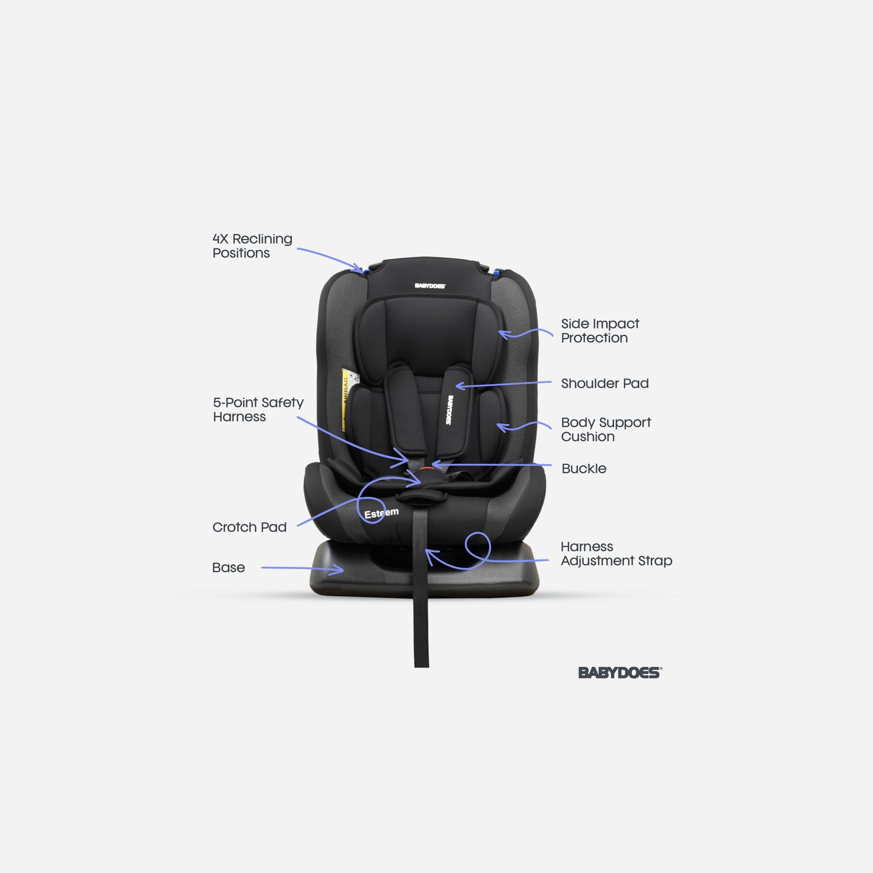 Babydoes ESTEEM Travel Car Seat - 0-7 Years-baby-gear-carseats-image-2