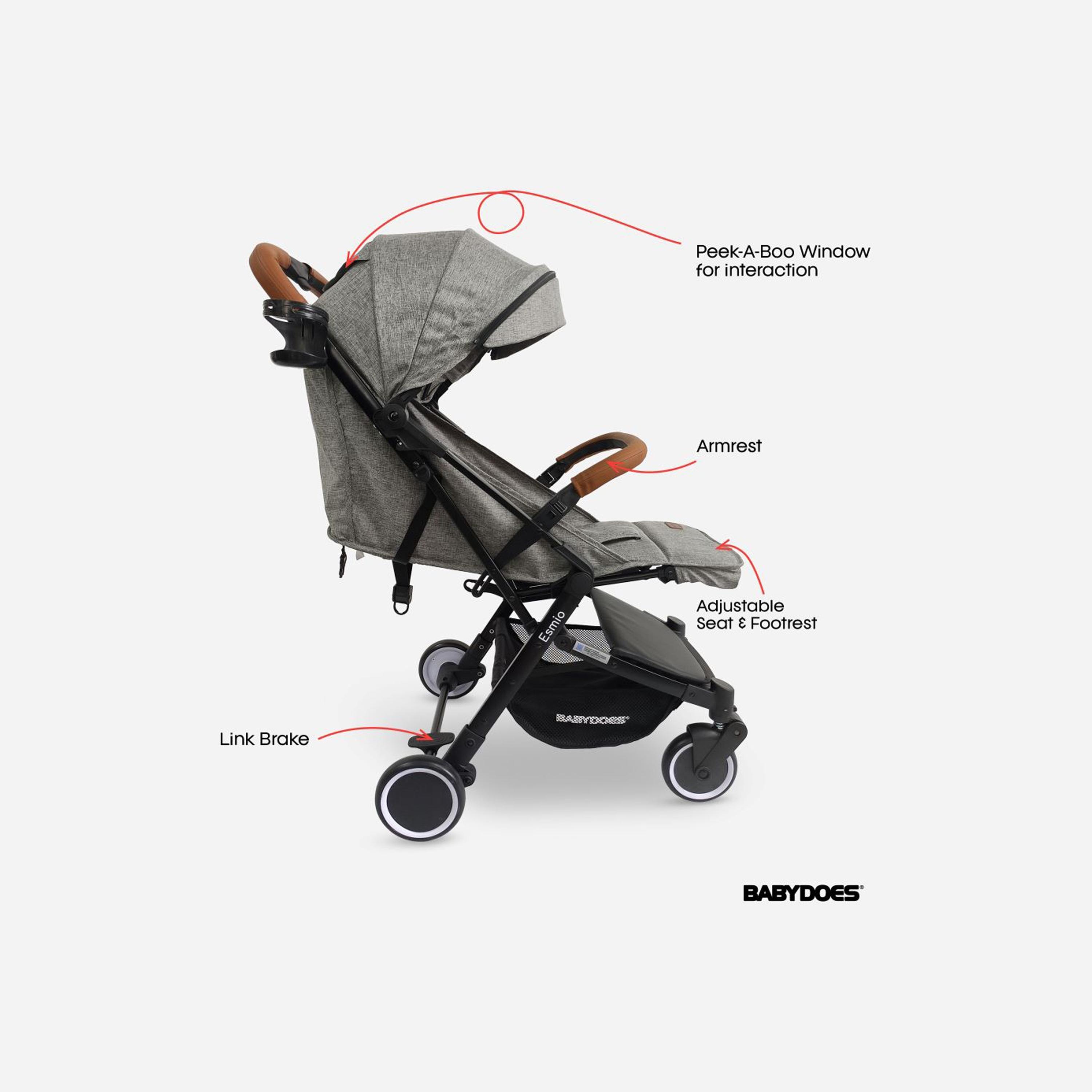 Babydoes ESMIO Travel Lite Shock Proof Stroller - 0-4 Years-baby-gear-strollersandprams-strollers-image-2