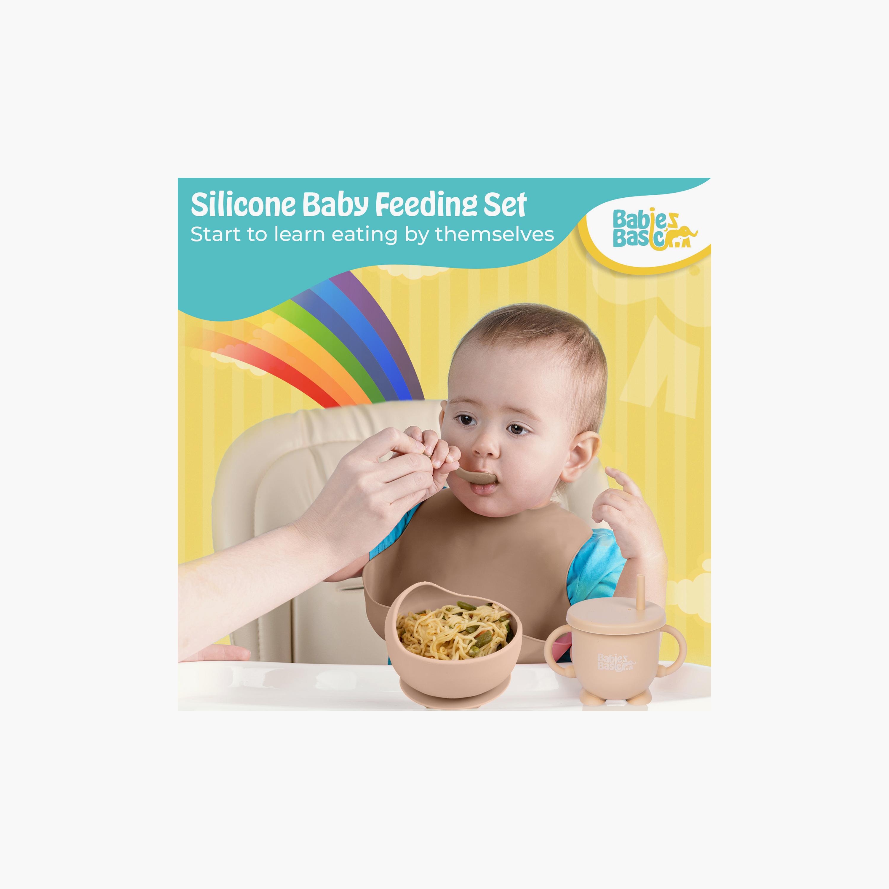 مجموعة التغذية الأساسية المصنوعة من السيليكون 6 قطع من بيبيز بيزك-baby-feeding-mealtimeessentials-image-6