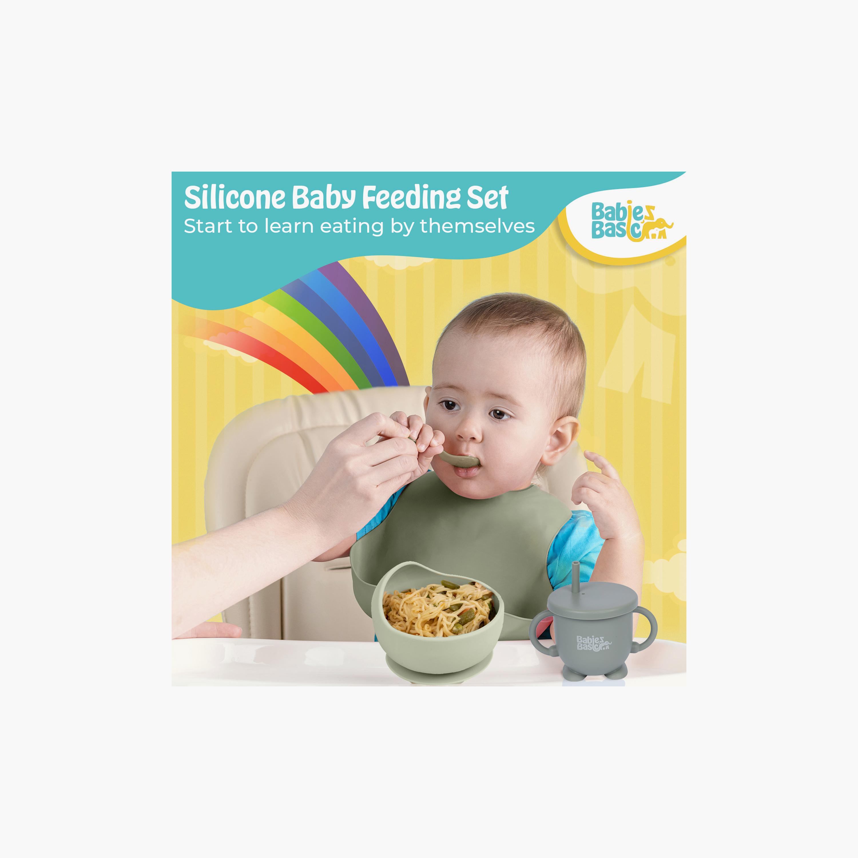 مجموعة التغذية الأساسية المصنوعة من السيليكون 6 قطع من بيبيز بيزك-baby-feeding-mealtimeessentials-image-5