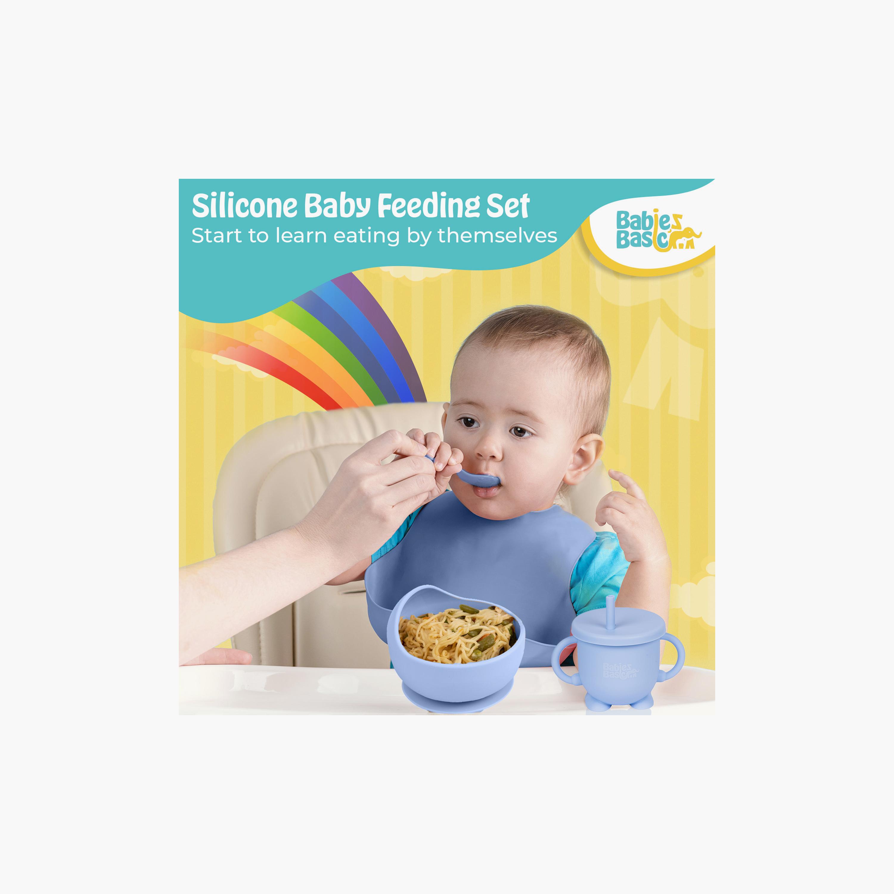 مجموعة التغذية الأساسية المصنوعة من السيليكون 6 قطع من بيبيز بيزك-baby-feeding-mealtimeessentials-image-6