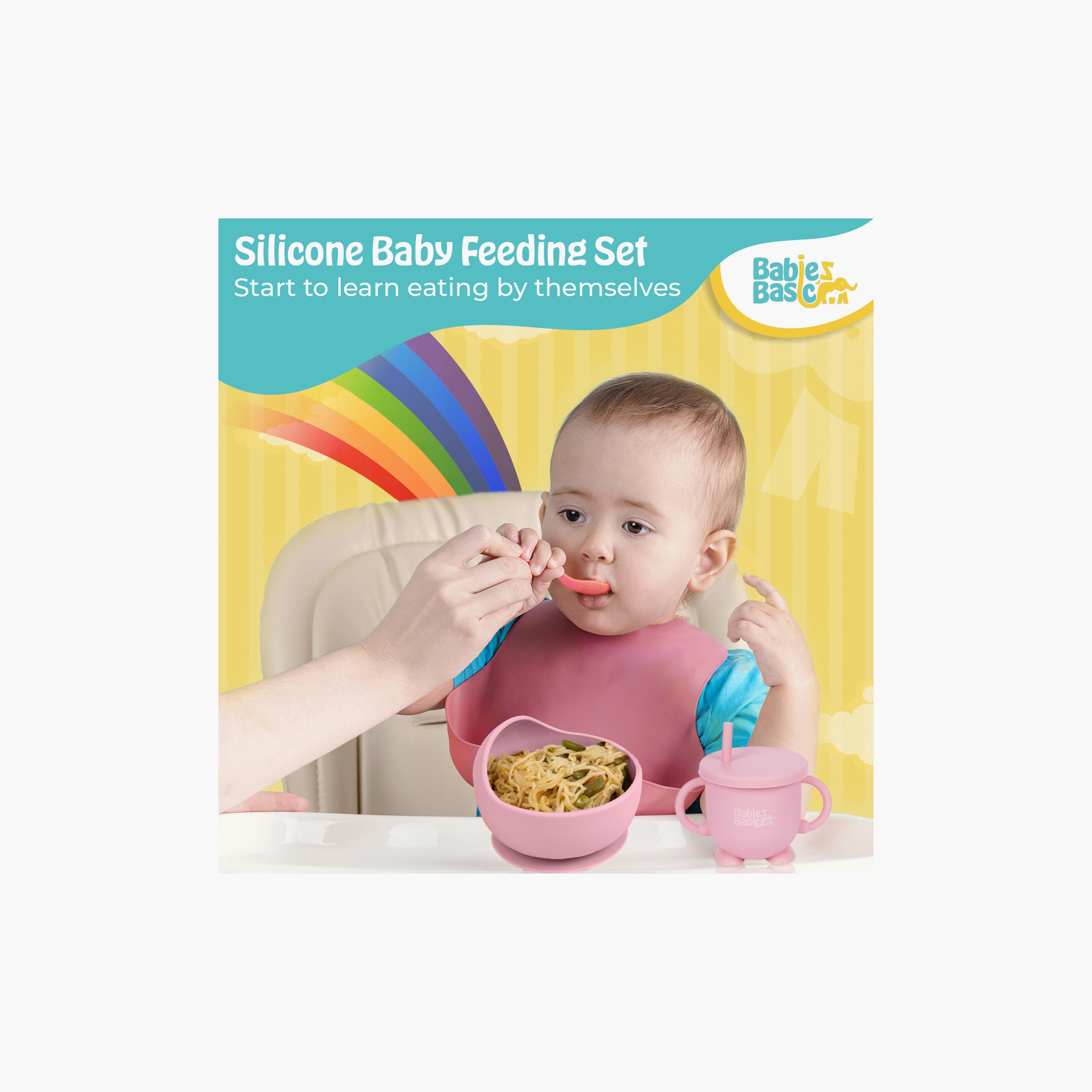 مجموعة التغذية الأساسية المصنوعة من السيليكون 6 قطع من بيبيز بيزك-baby-feeding-mealtimeessentials-image-5