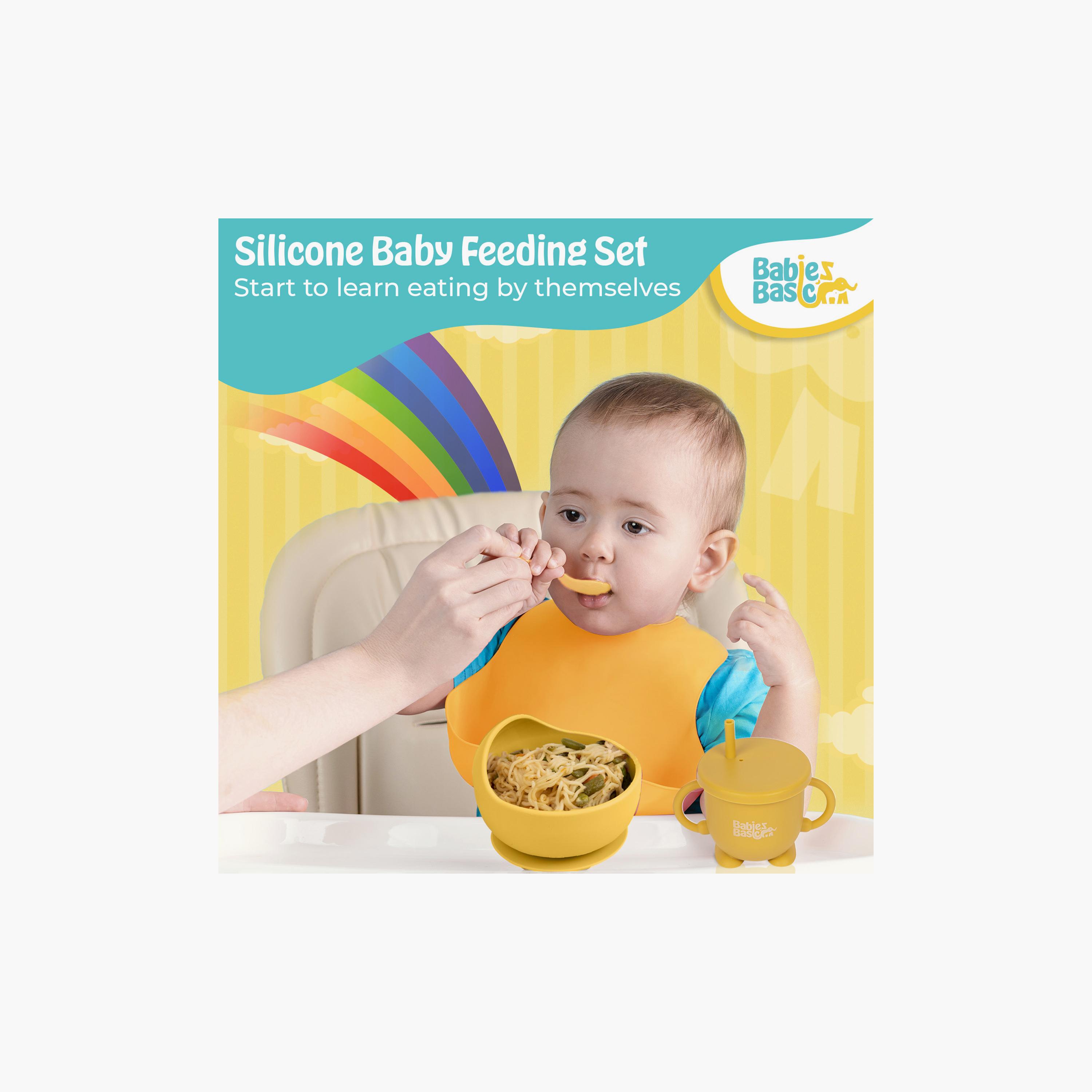 مجموعة التغذية الأساسية المصنوعة من السيليكون 6 قطع من بيبيز بيزك-baby-feeding-mealtimeessentials-image-6