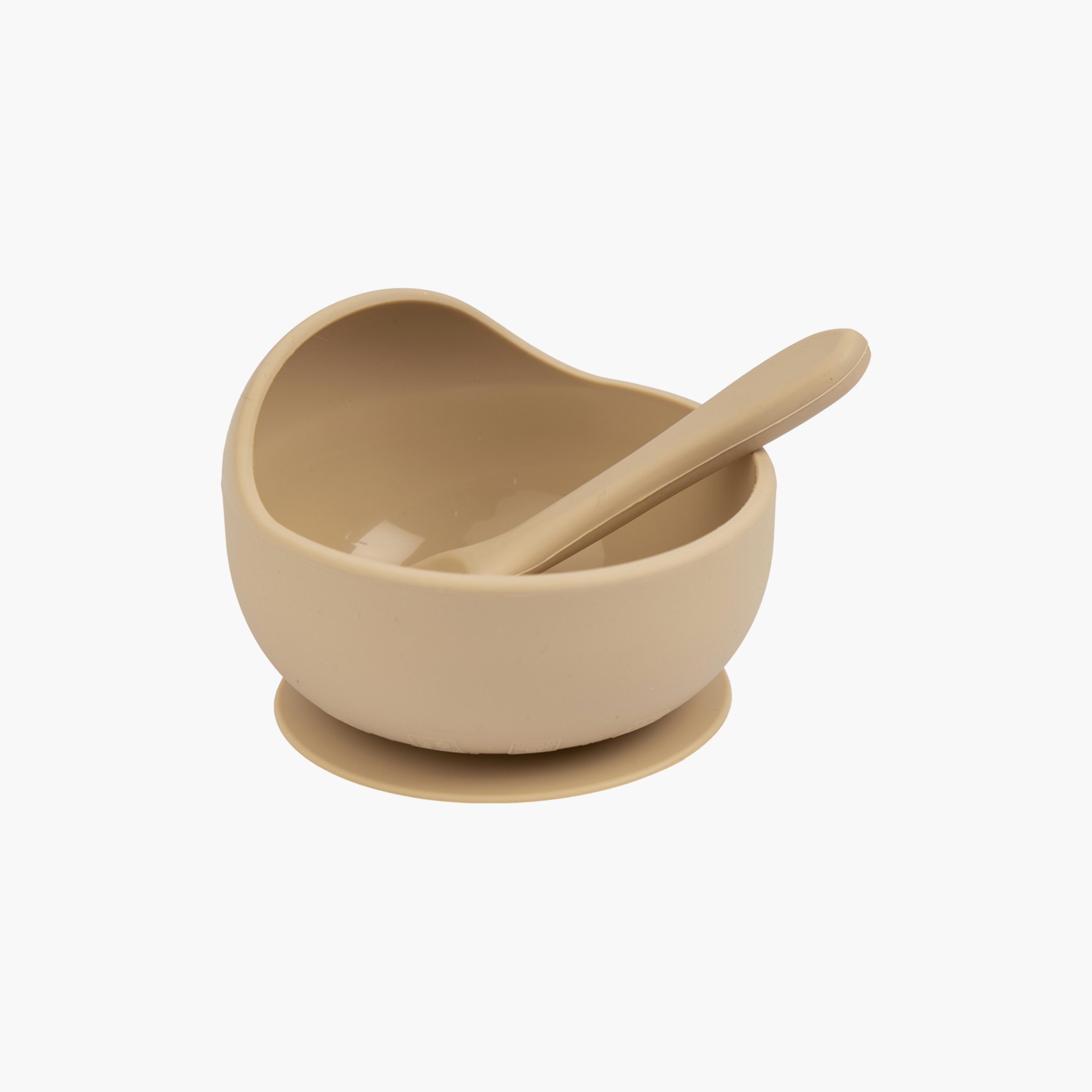 Babies Basic 2-Piece Silicone Suction Bowl & Spoon Feeding Set-baby-feeding-mealtimeessentials-image-1