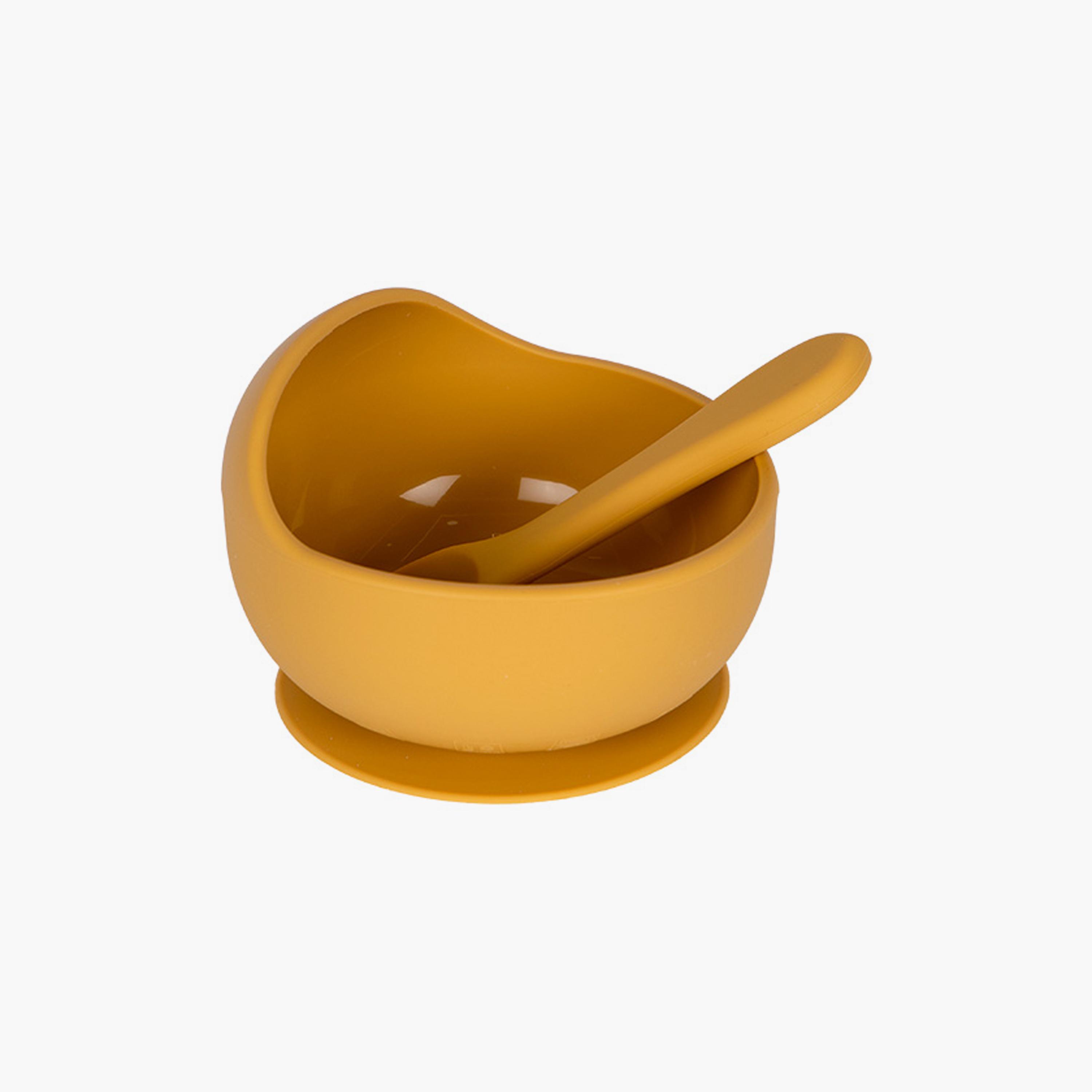 Babies Basic 2-Piece Silicone Suction Bowl & Spoon Feeding Set-baby-feeding-mealtimeessentials-image-1