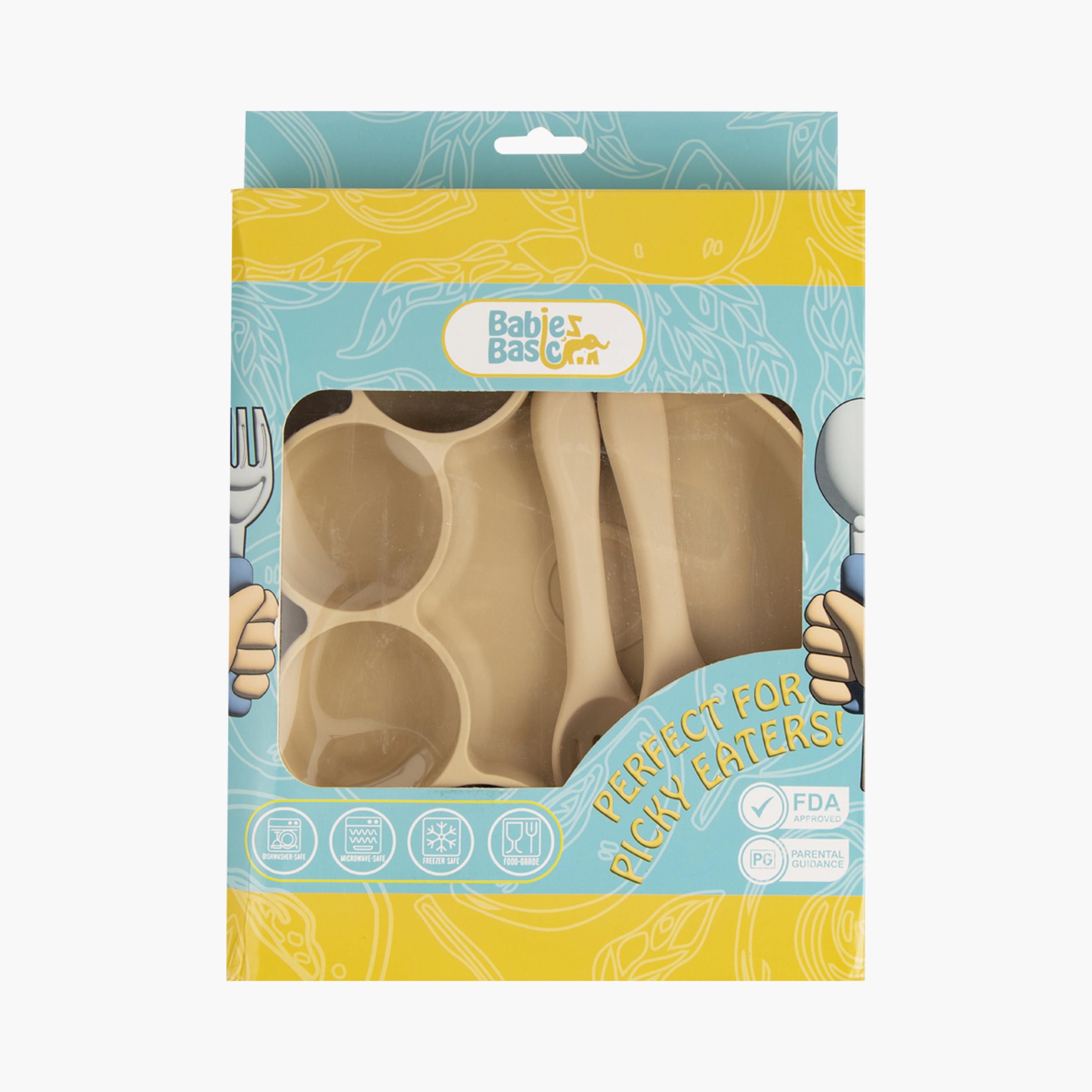 Babies Basic 3-Piece BPA Free Silicone Feeding Set - Paw-baby-feeding-mealtimeessentials-image-4
