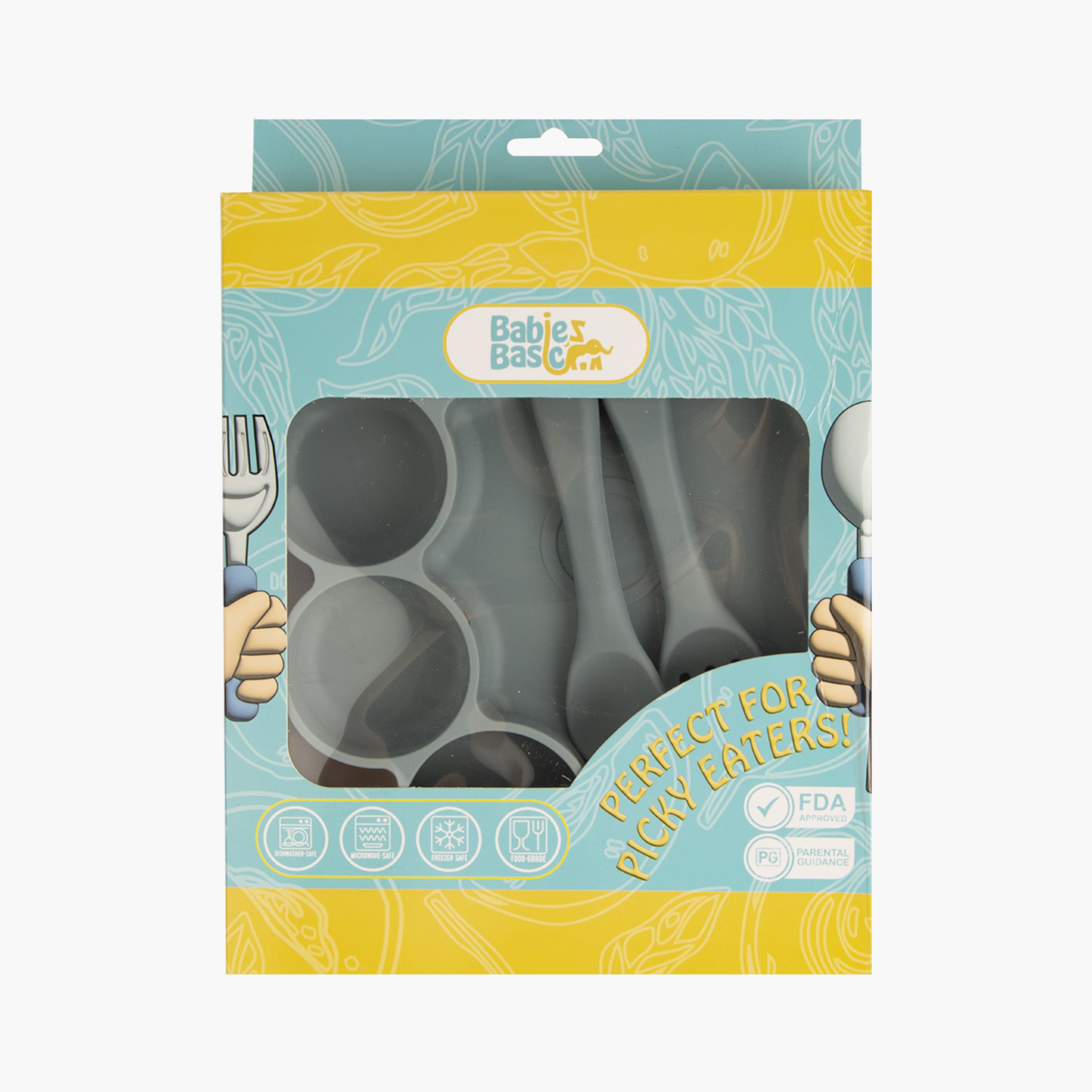 Babies Basic 3-Piece BPA Free Silicone Feeding Set - Paw-baby-feeding-mealtimeessentials-image-4