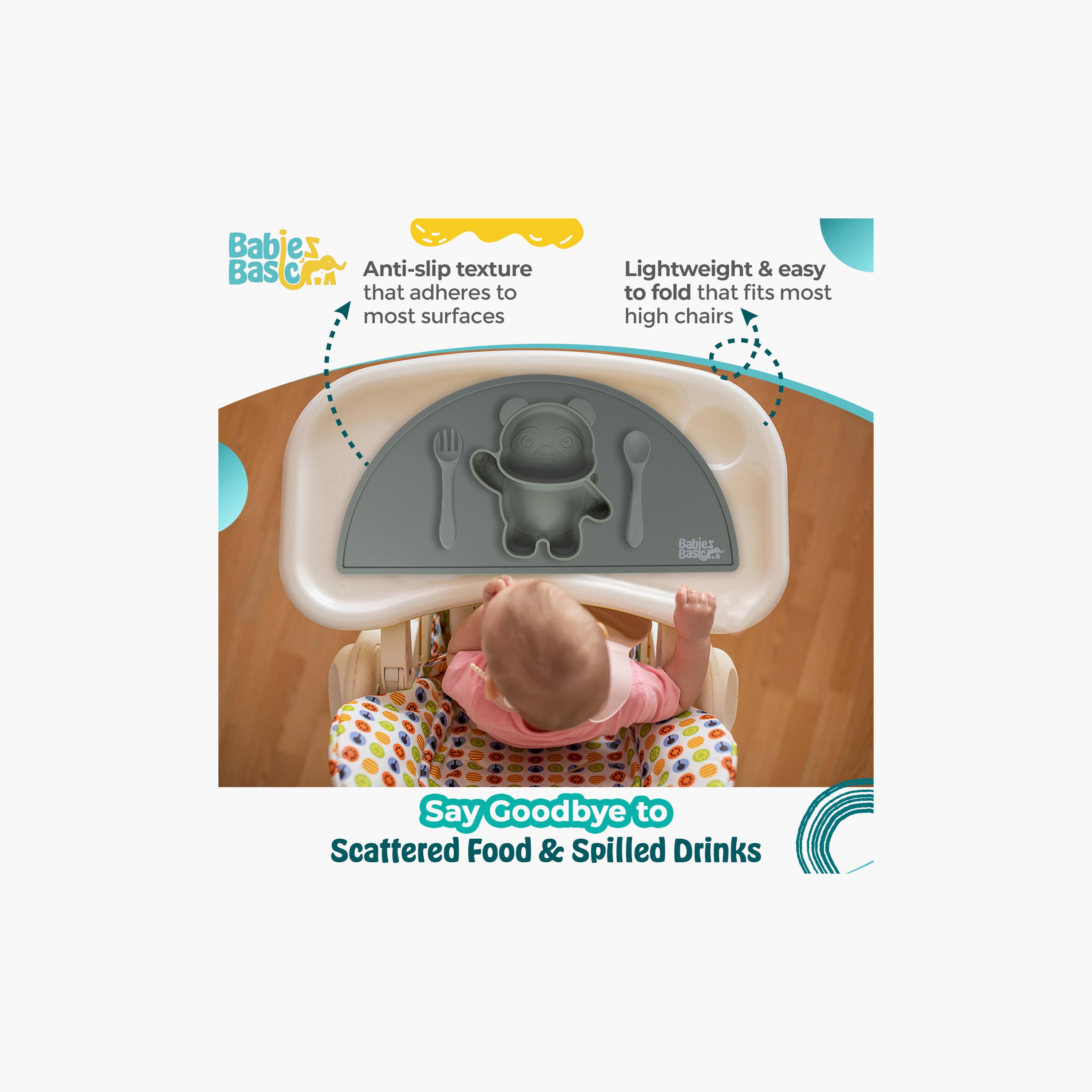مفرش طعام من السيليكون الخالي من مادة BPA وغير القابل للانزلاق من بيبيز بيزيك-baby-feeding-mealtimeessentials-image-2