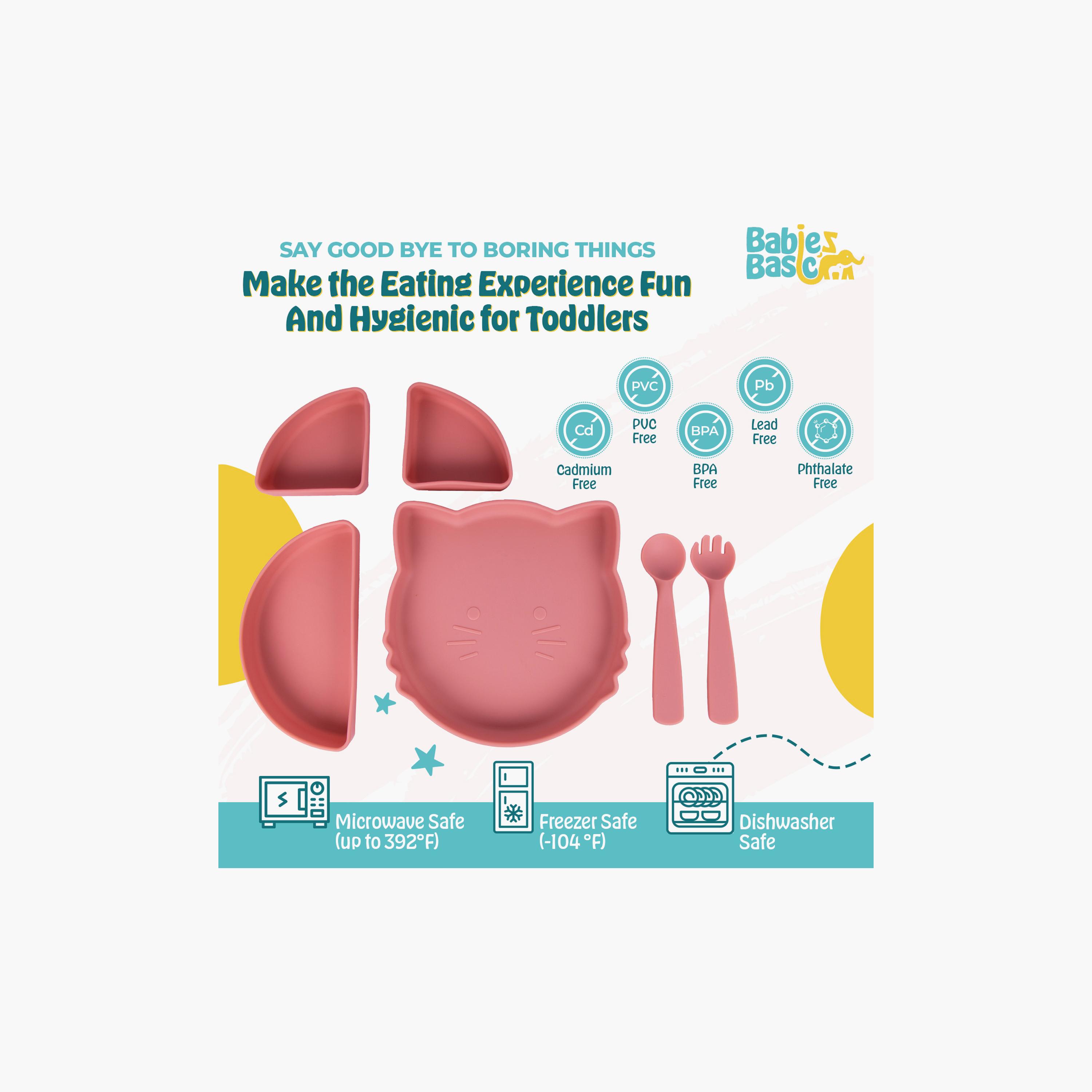 مجموعة تغذية قابلة للإزالة من السيليكون مكونة من 3 قطع من بيبيز بيزيك-baby-feeding-mealtimeessentials-image-1