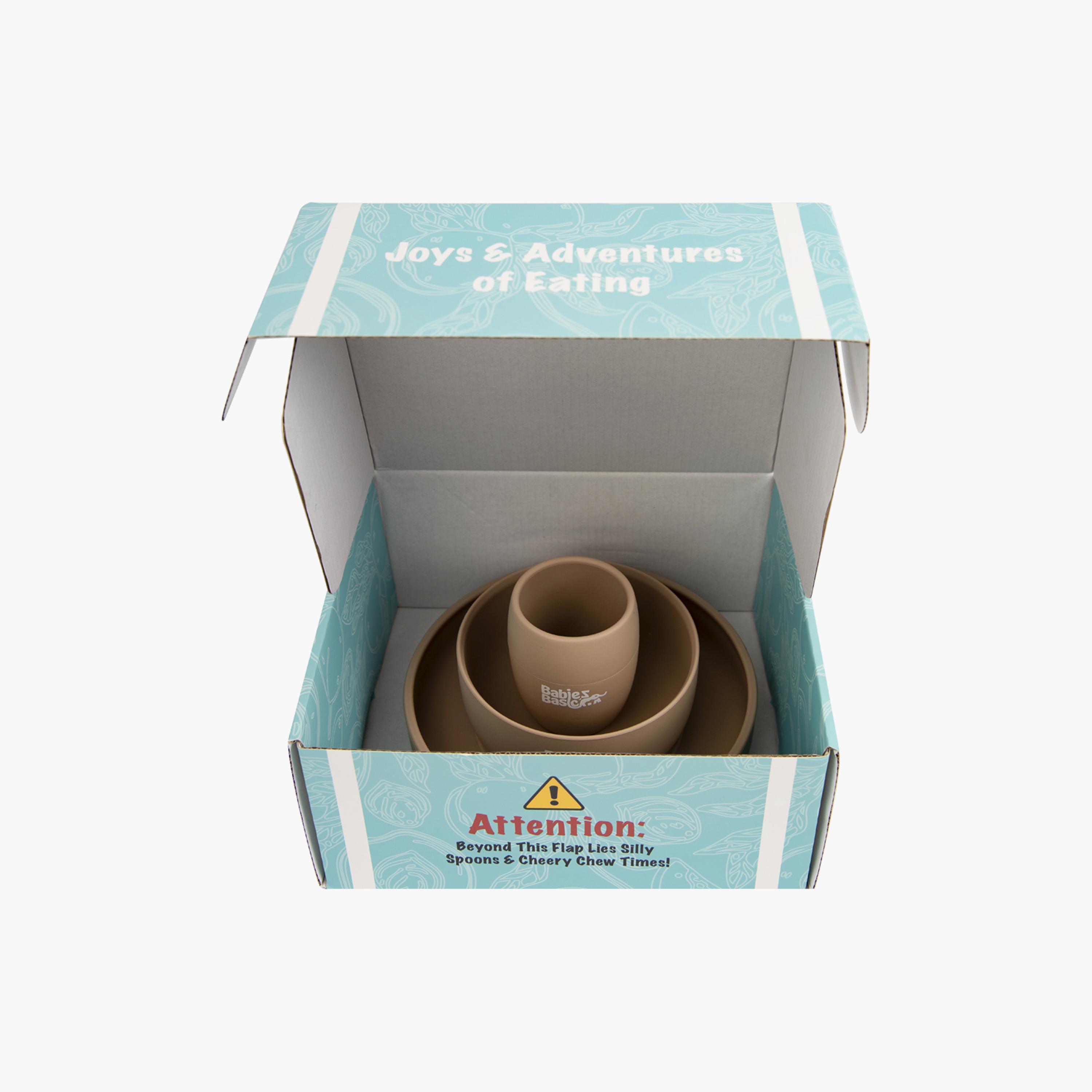 Babies Basic 3-Piece BPA Free Silicone Plate, Bowl with Cup Feeding Set-baby-feeding-mealtimeessentials-image-4