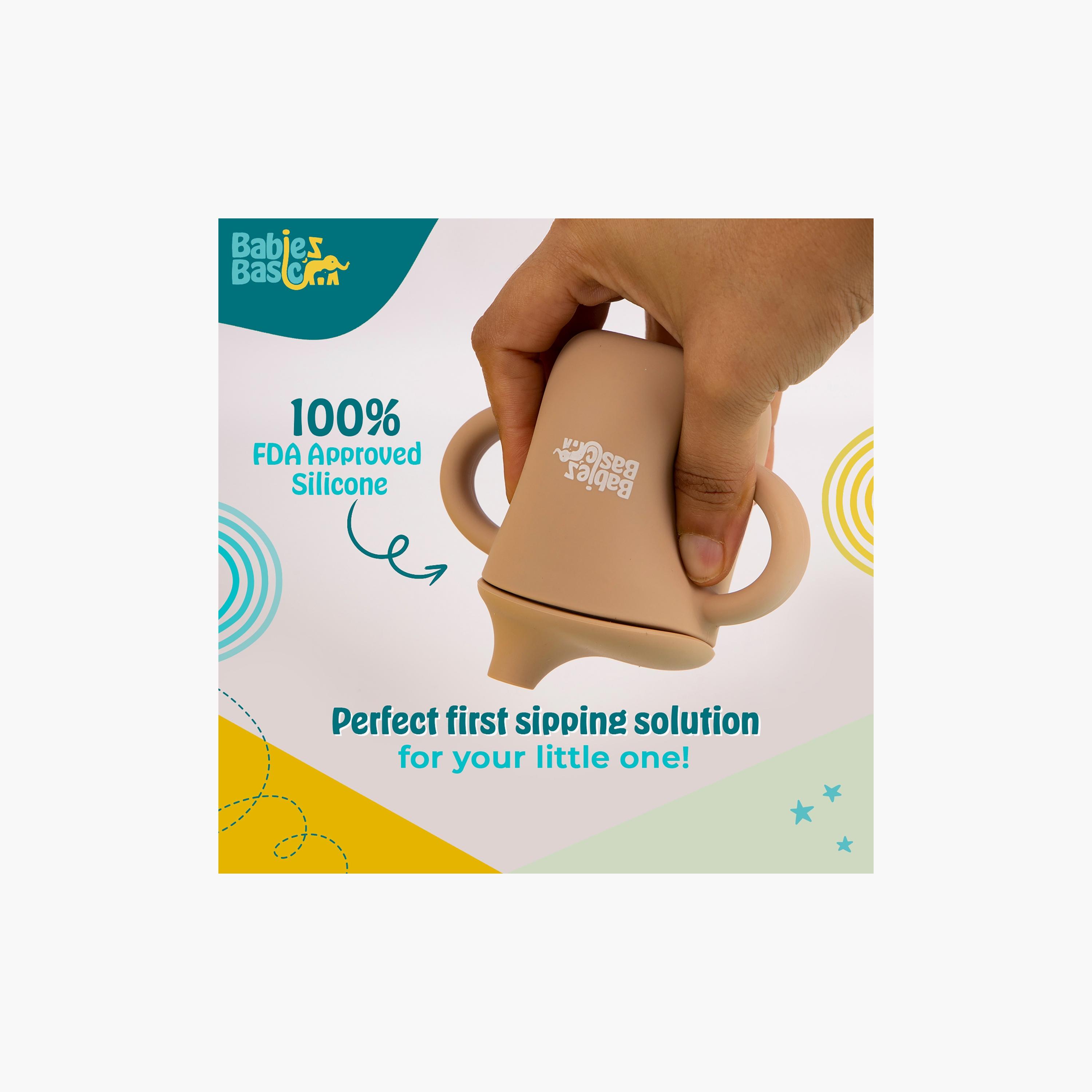 Babies Basic Stage 1 Silicone Trainer Cup with Handles-baby-feeding-mealtimeessentials-image-3