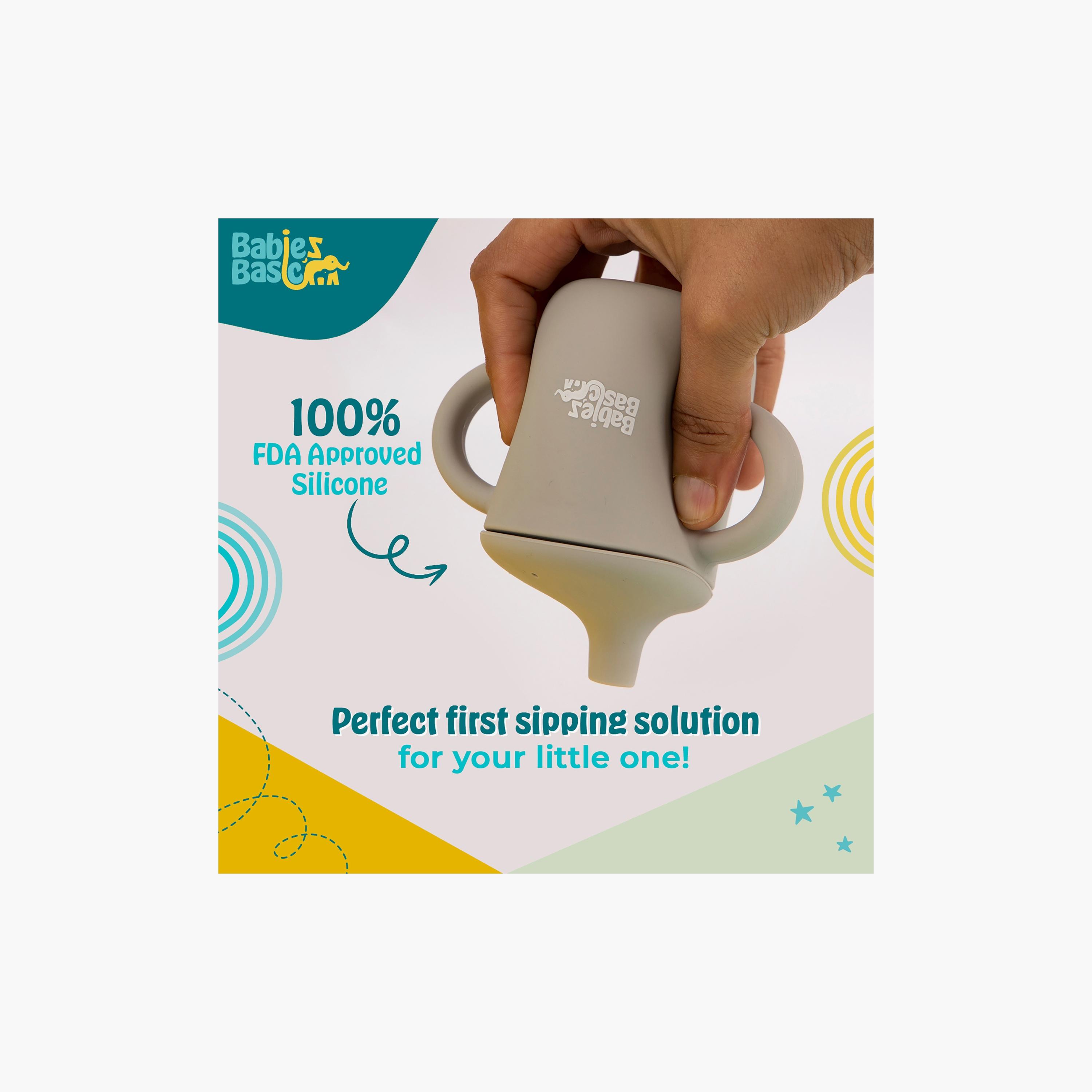 Babies Basic Stage 1 Silicone Trainer Cup with Handles-baby-feeding-mealtimeessentials-image-3