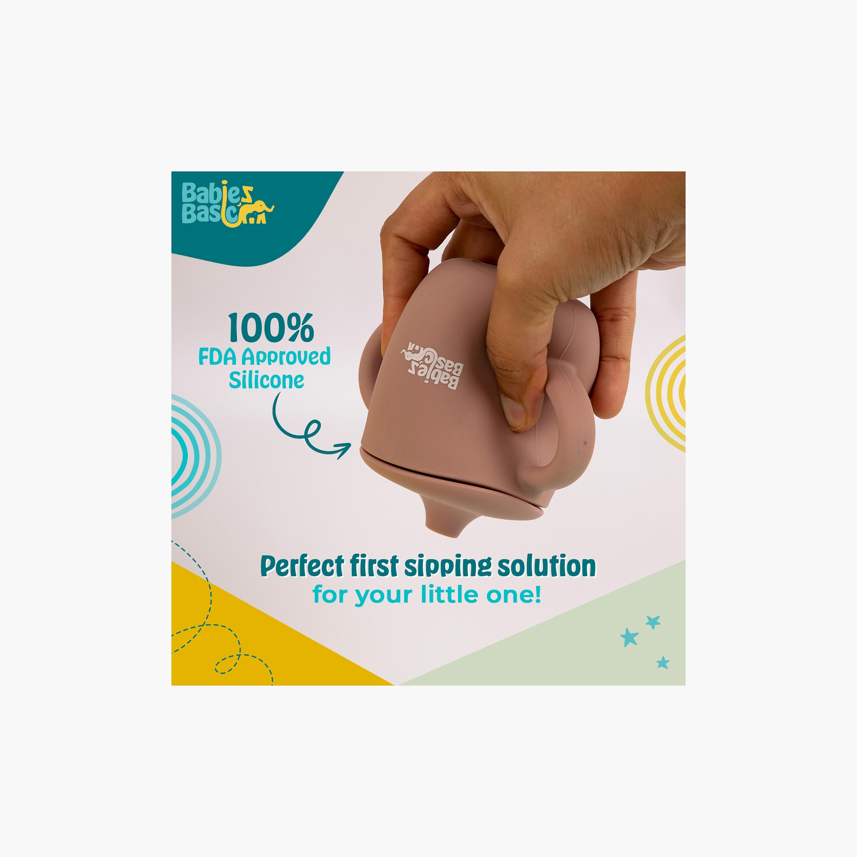 Babies Basic Stage 1 Silicone Trainer Cup with Handles-baby-feeding-mealtimeessentials-image-3