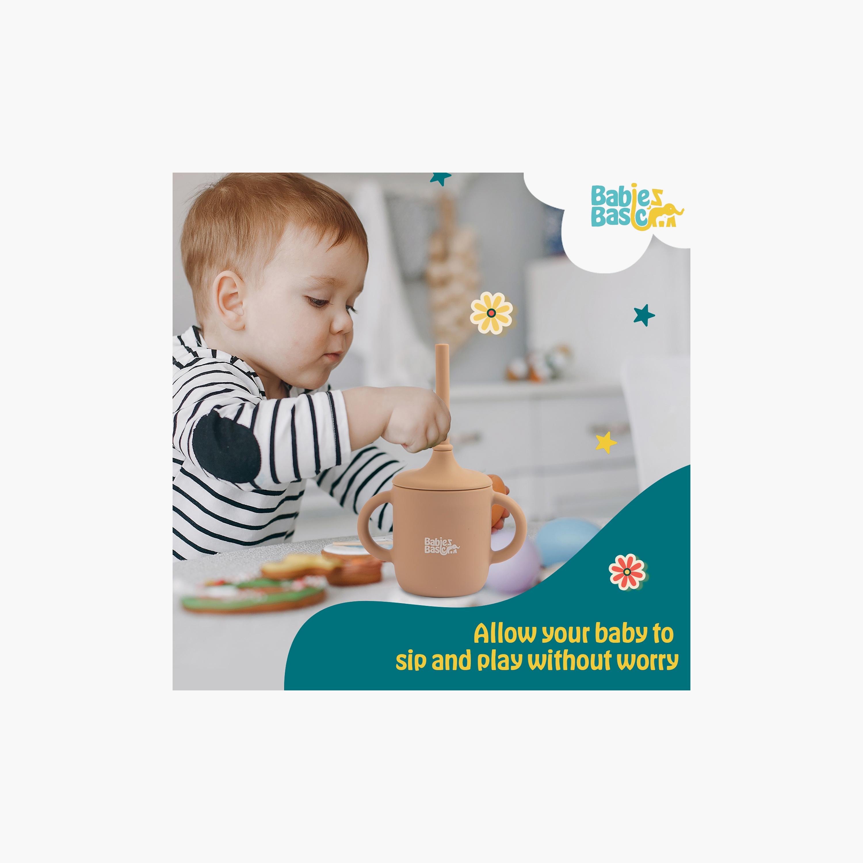 Babies Basic Stage 2 Silicone Trainer Cup with Handles-baby-feeding-mealtimeessentials-image-3