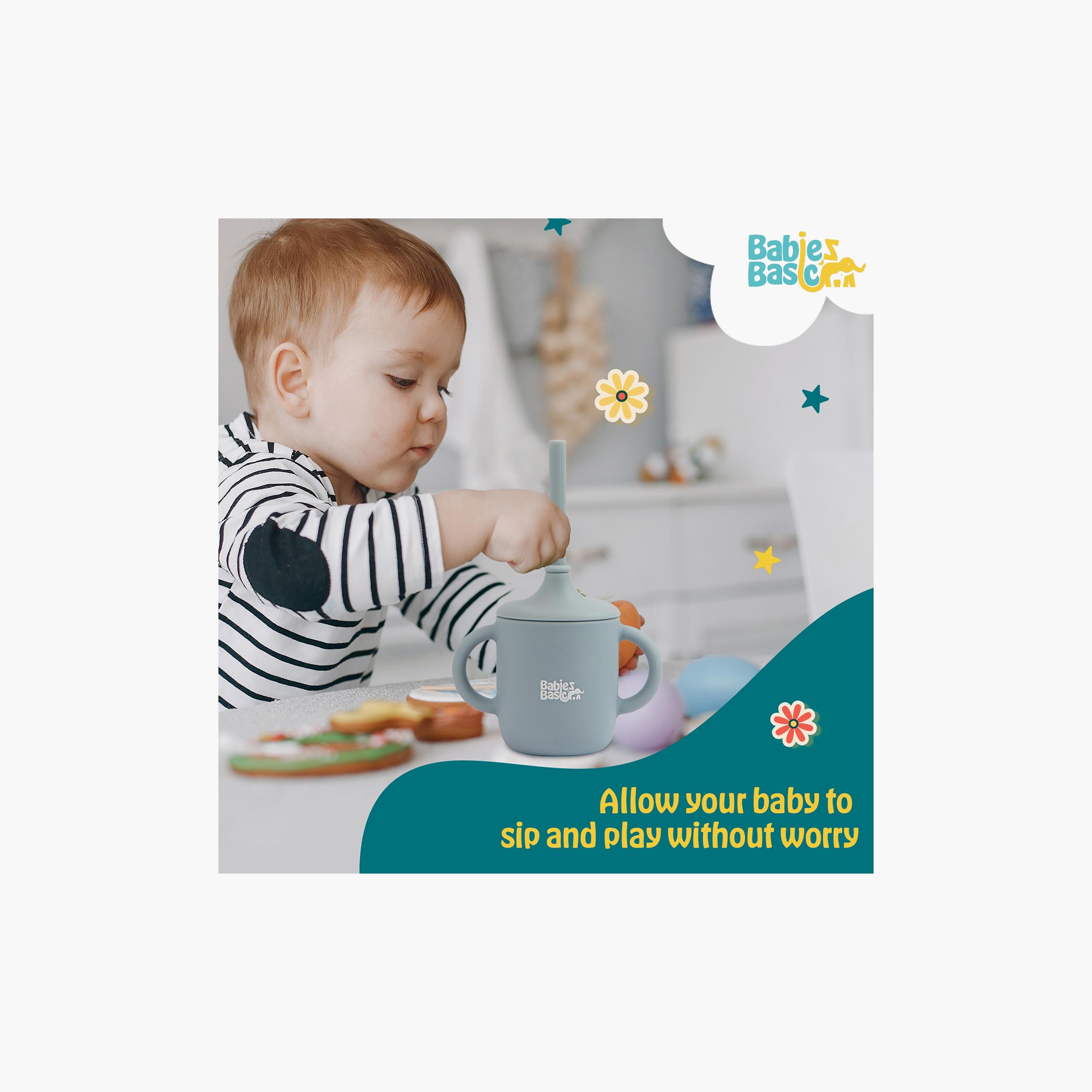 Babies Basic Stage 2 Silicone Trainer Cup with Handles-baby-feeding-mealtimeessentials-image-3