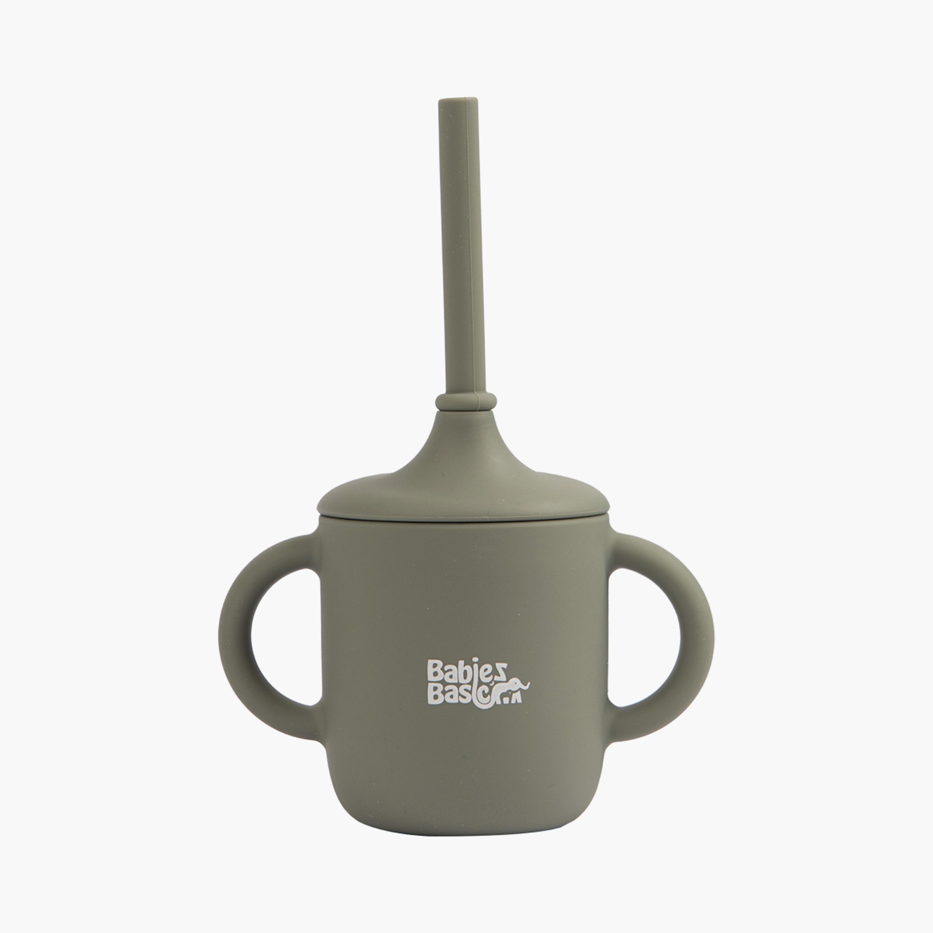 كوب تدريب سيليكون للمرحلة 2 مع مقابض من بيبيز بيزيك-baby-feeding-mealtimeessentials-image-1