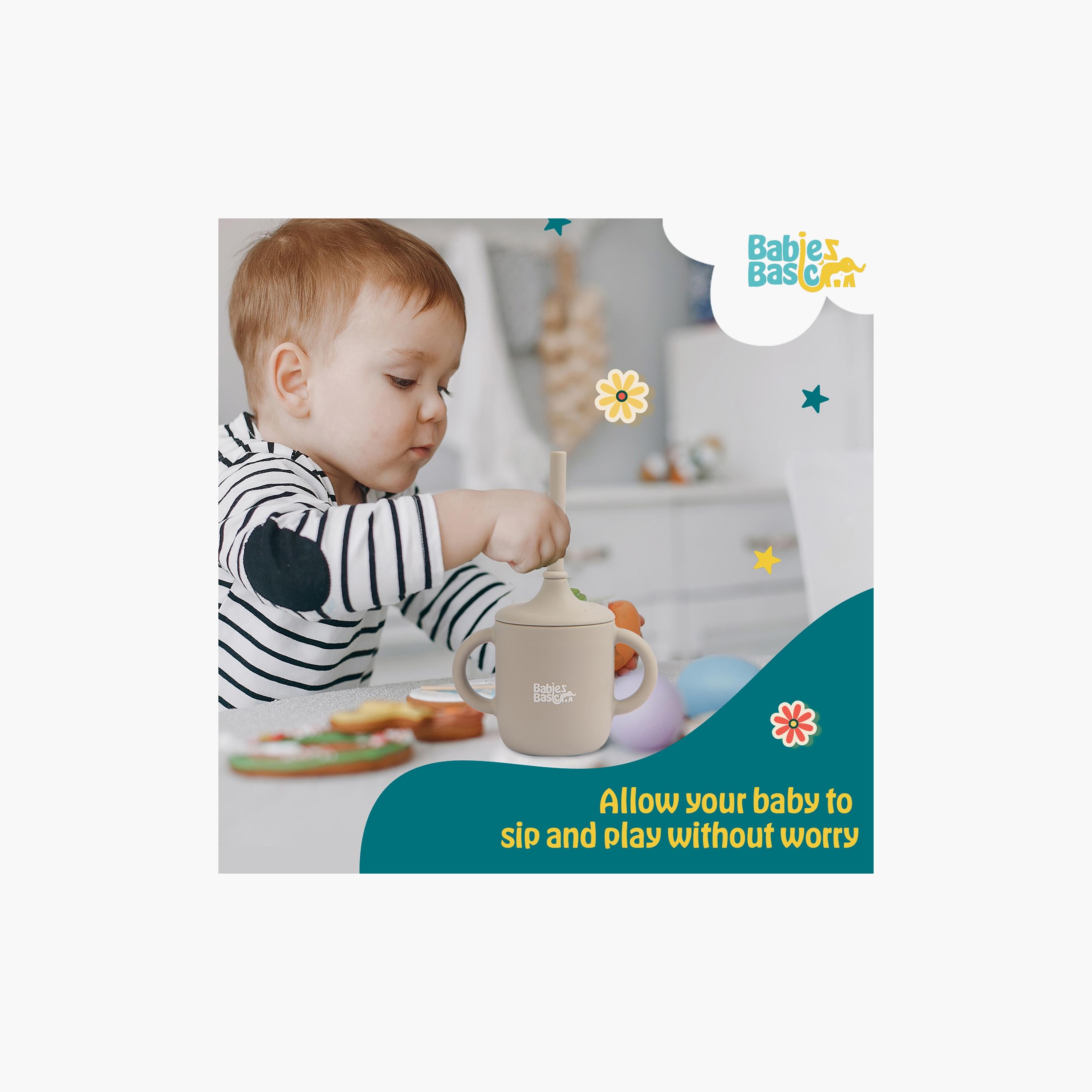 كوب تدريب سيليكون للمرحلة 2 مع مقابض من بيبيز بيزيك-baby-feeding-mealtimeessentials-image-3