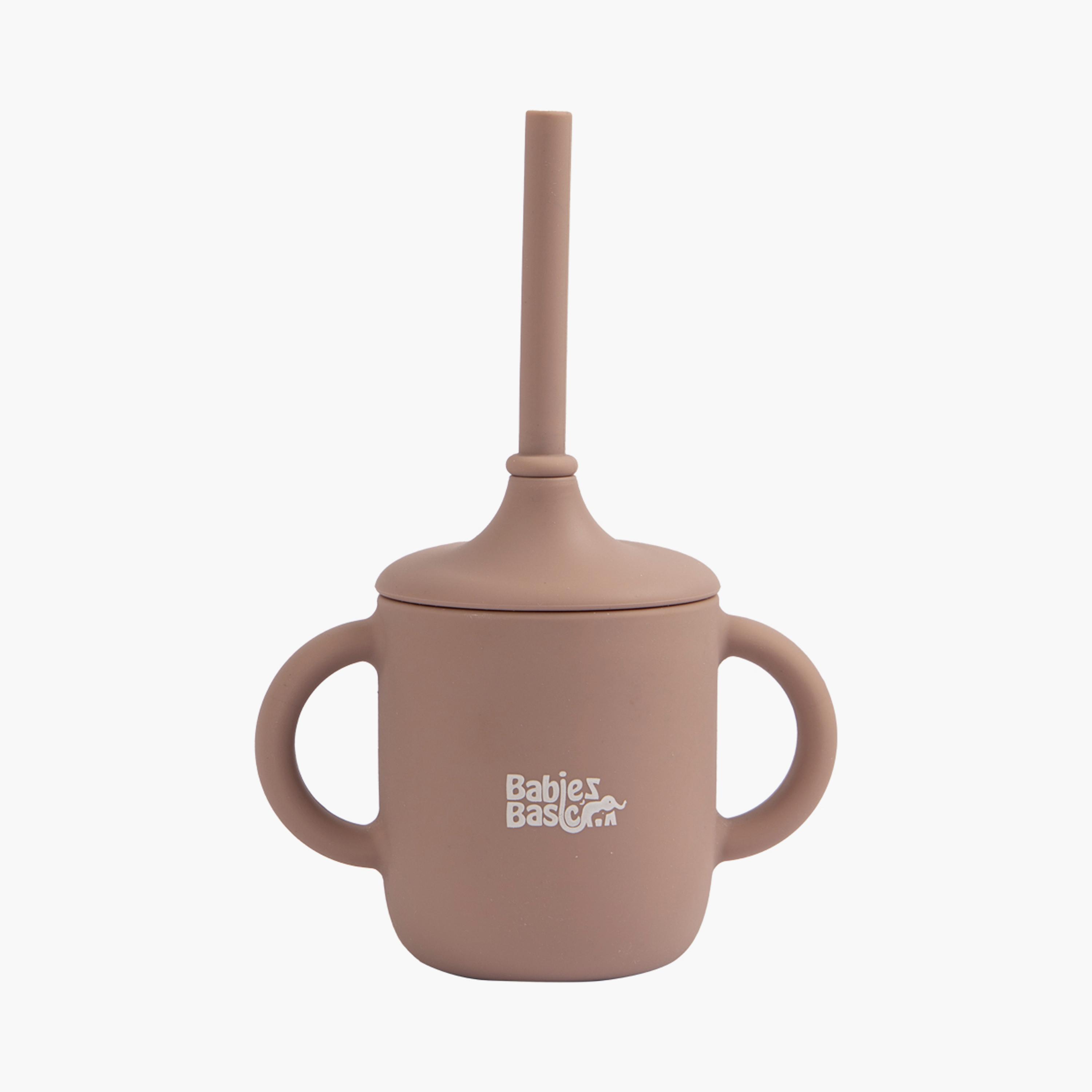 كوب تدريب سيليكون للمرحلة 2 مع مقابض من بيبيز بيزيك-baby-feeding-mealtimeessentials-image-1